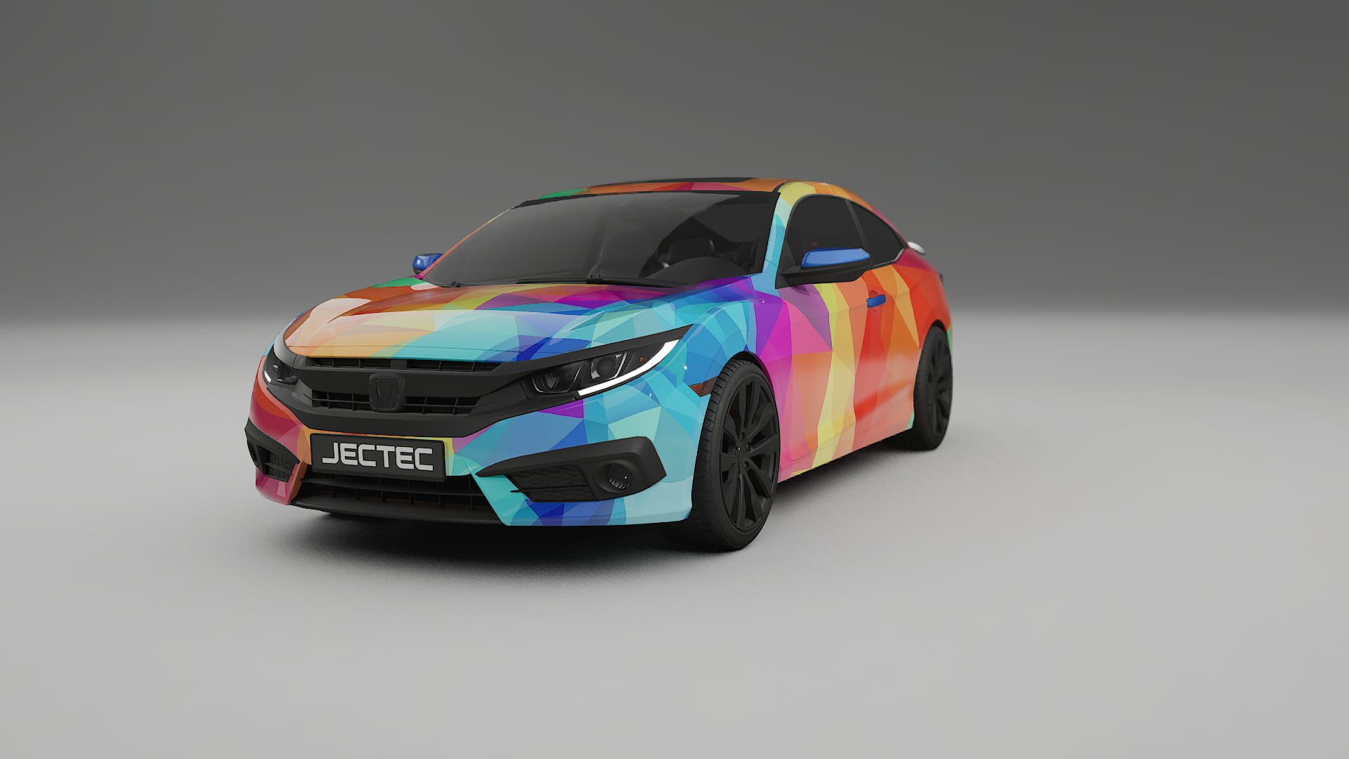 Honda Civic coupe prefacelift pre-LCI VECTOR VIBE – Design-Wrap PPF-Kit aus bedruckbarer Polyurethanfolie
