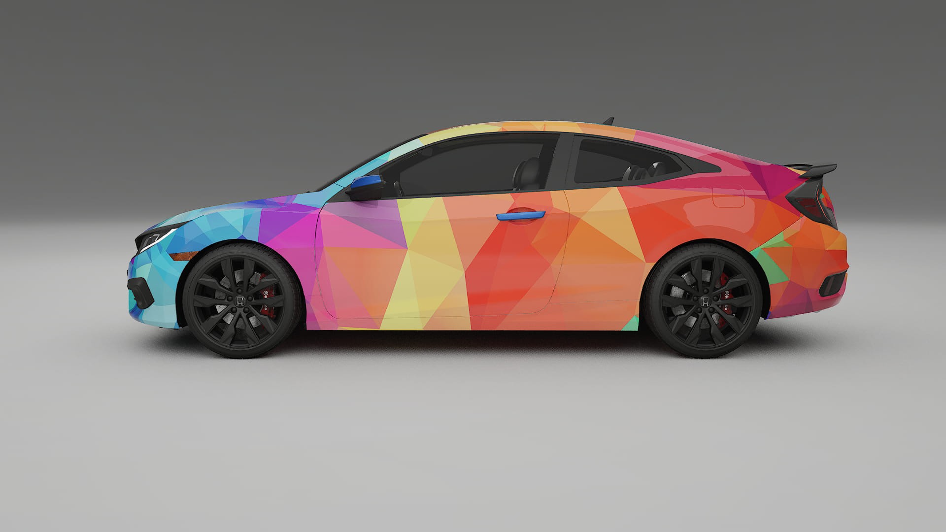 Honda Civic coupe prefacelift pre-LCI VECTOR VIBE – Design-Wrap PPF-Kit aus bedruckbarer Polyurethanfolie