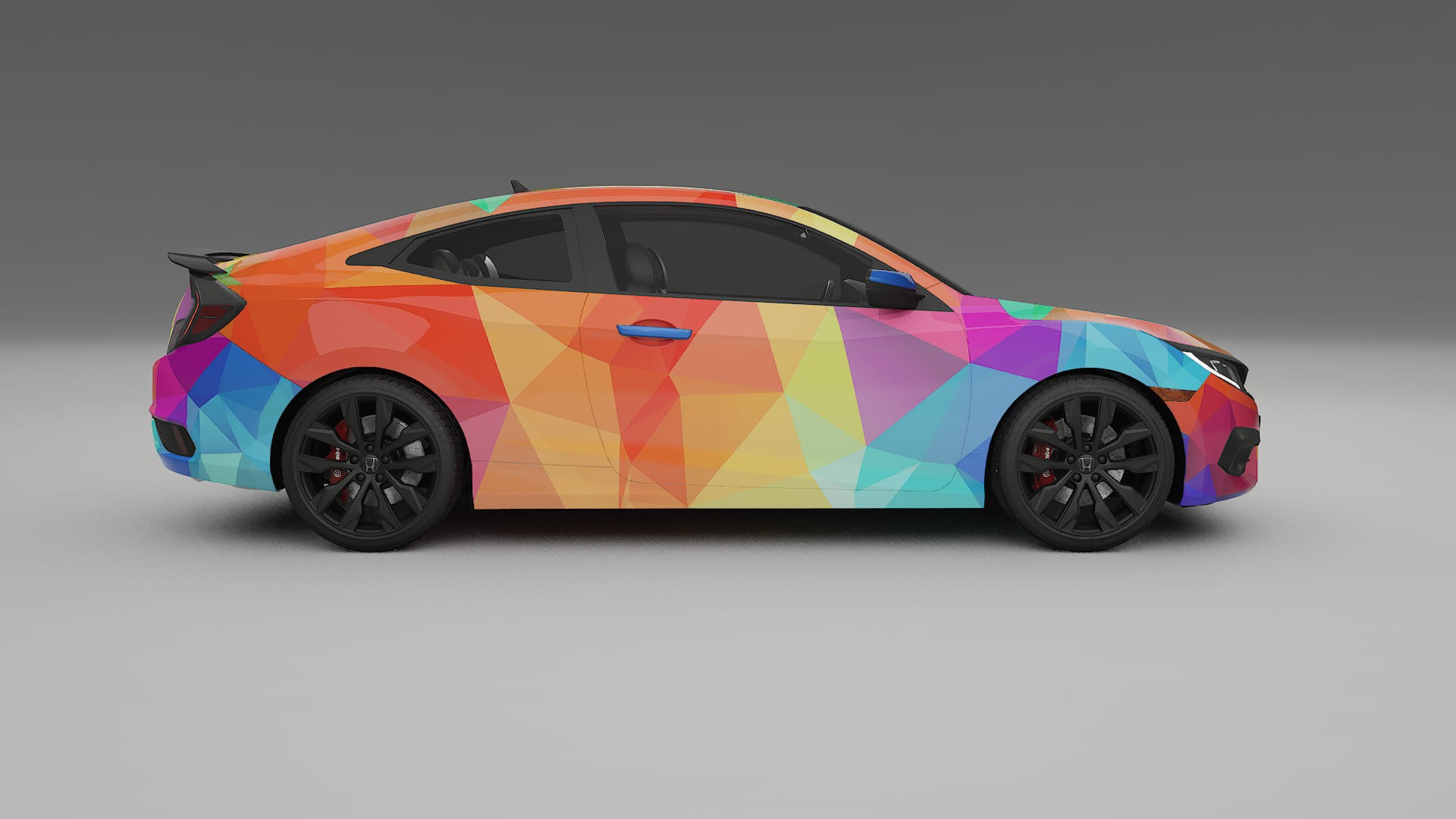Honda Civic coupe prefacelift pre-LCI VECTOR VIBE – Design-Wrap PPF-Kit aus bedruckbarer Polyurethanfolie