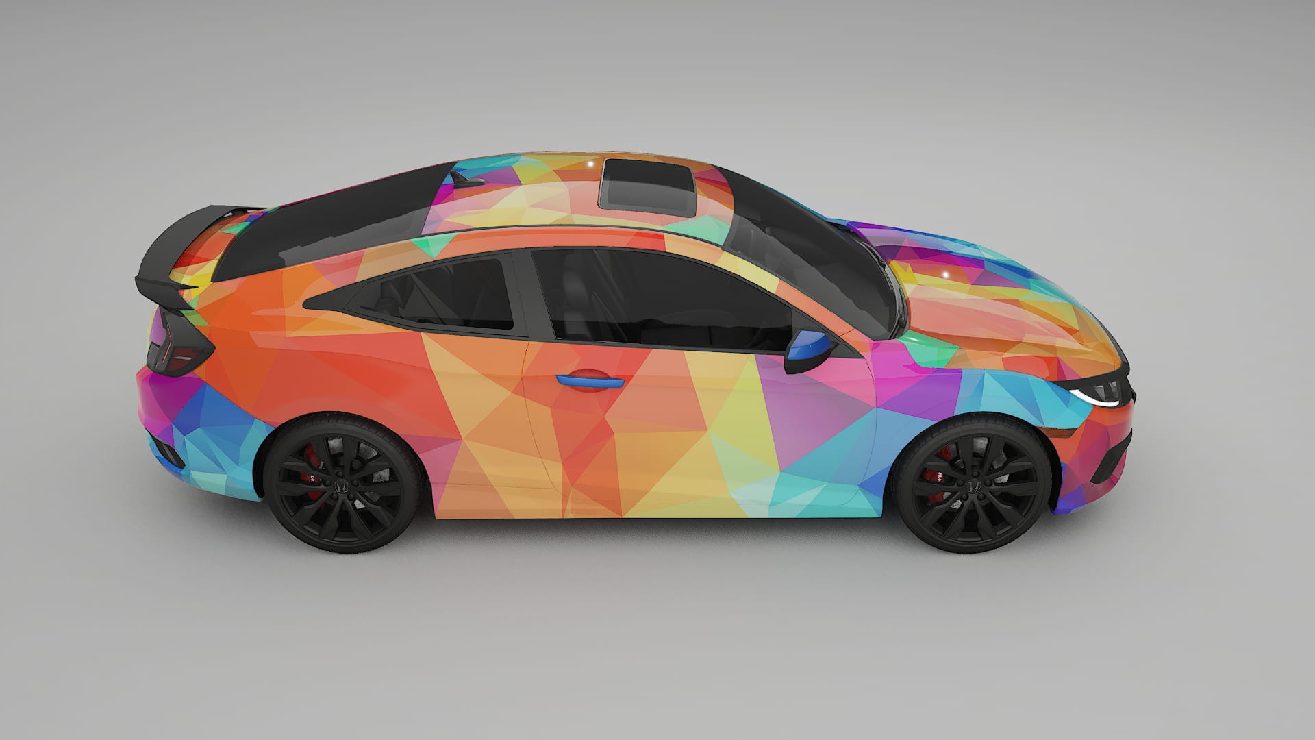 Honda Civic coupe prefacelift pre-LCI VECTOR VIBE – Design-Wrap PPF-Kit aus bedruckbarer Polyurethanfolie
