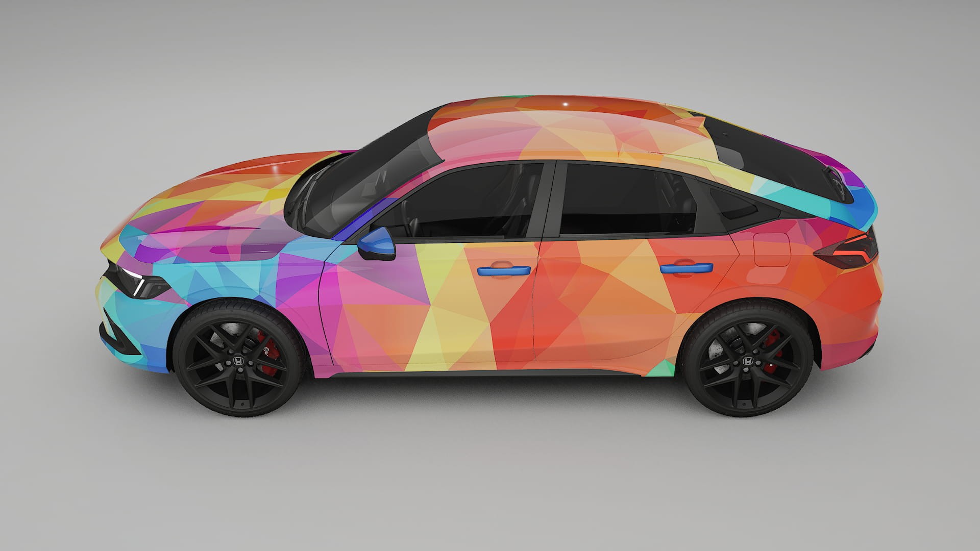 Honda Civic hatchback VECTOR VIBE – Design-Wrap PPF-Kit aus bedruckbarer Polyurethanfolie