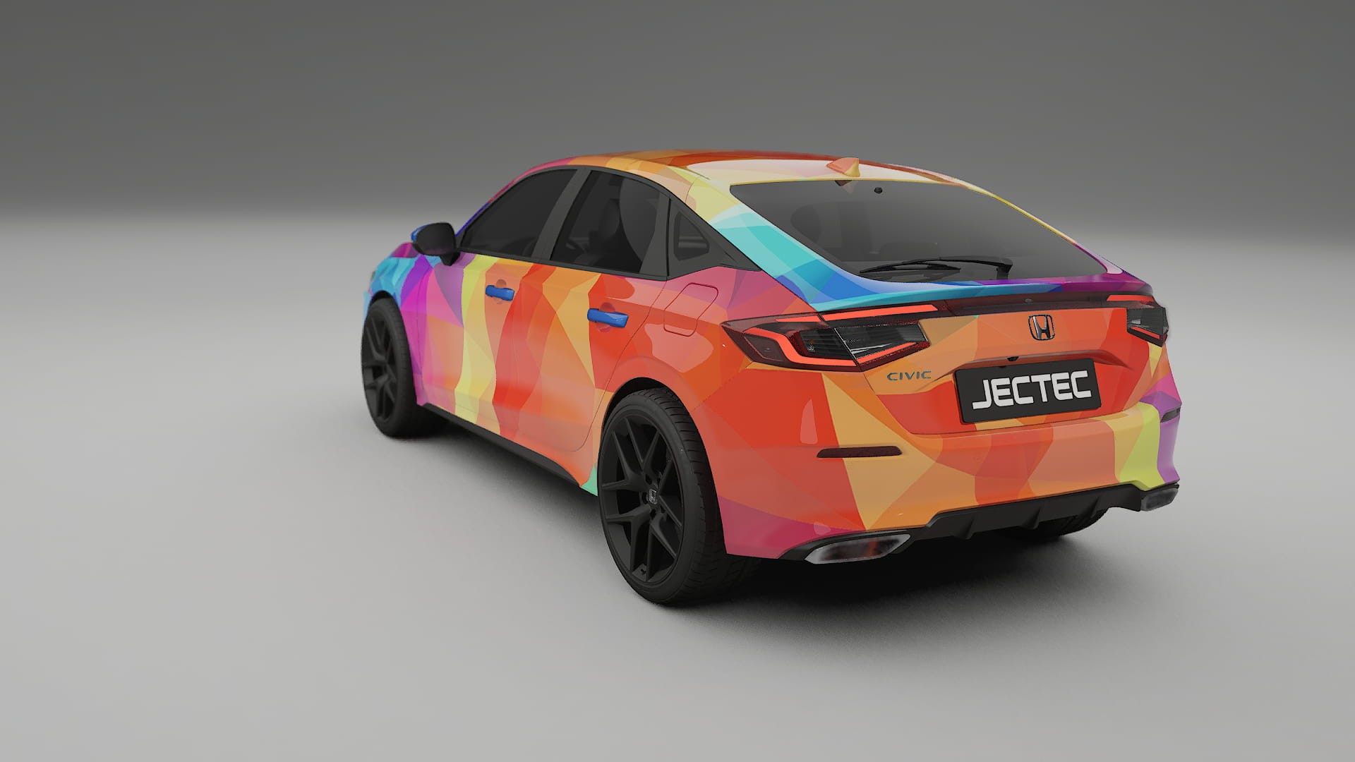 Honda Civic hatchback VECTOR VIBE – Design-Wrap PPF-Kit aus bedruckbarer Polyurethanfolie