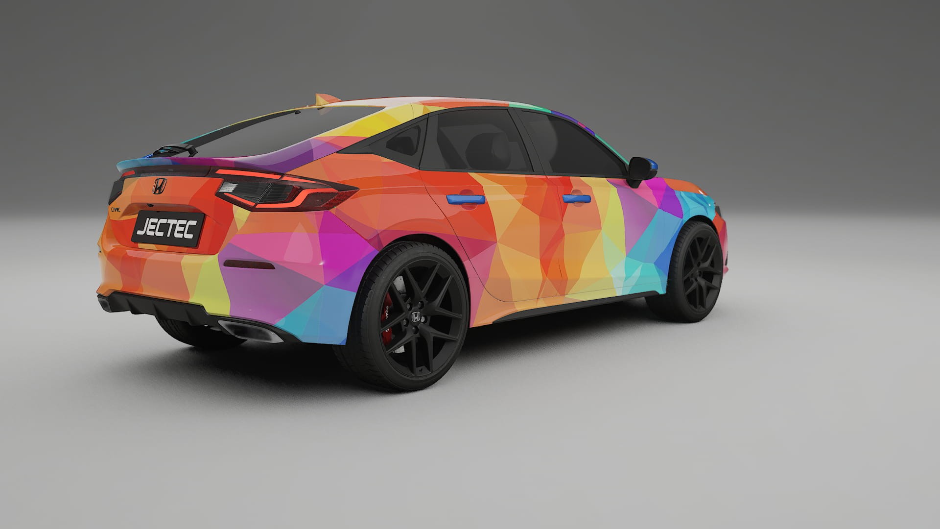 Honda Civic hatchback VECTOR VIBE – Design-Wrap PPF-Kit aus bedruckbarer Polyurethanfolie