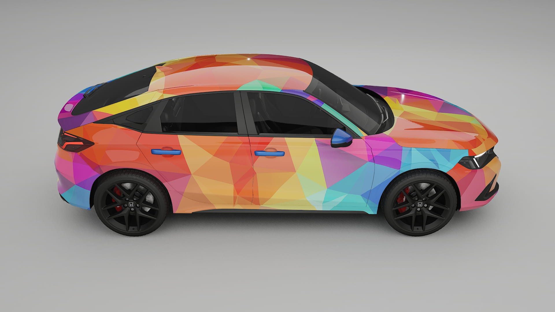 Honda Civic hatchback VECTOR VIBE – Design-Wrap PPF-Kit aus bedruckbarer Polyurethanfolie