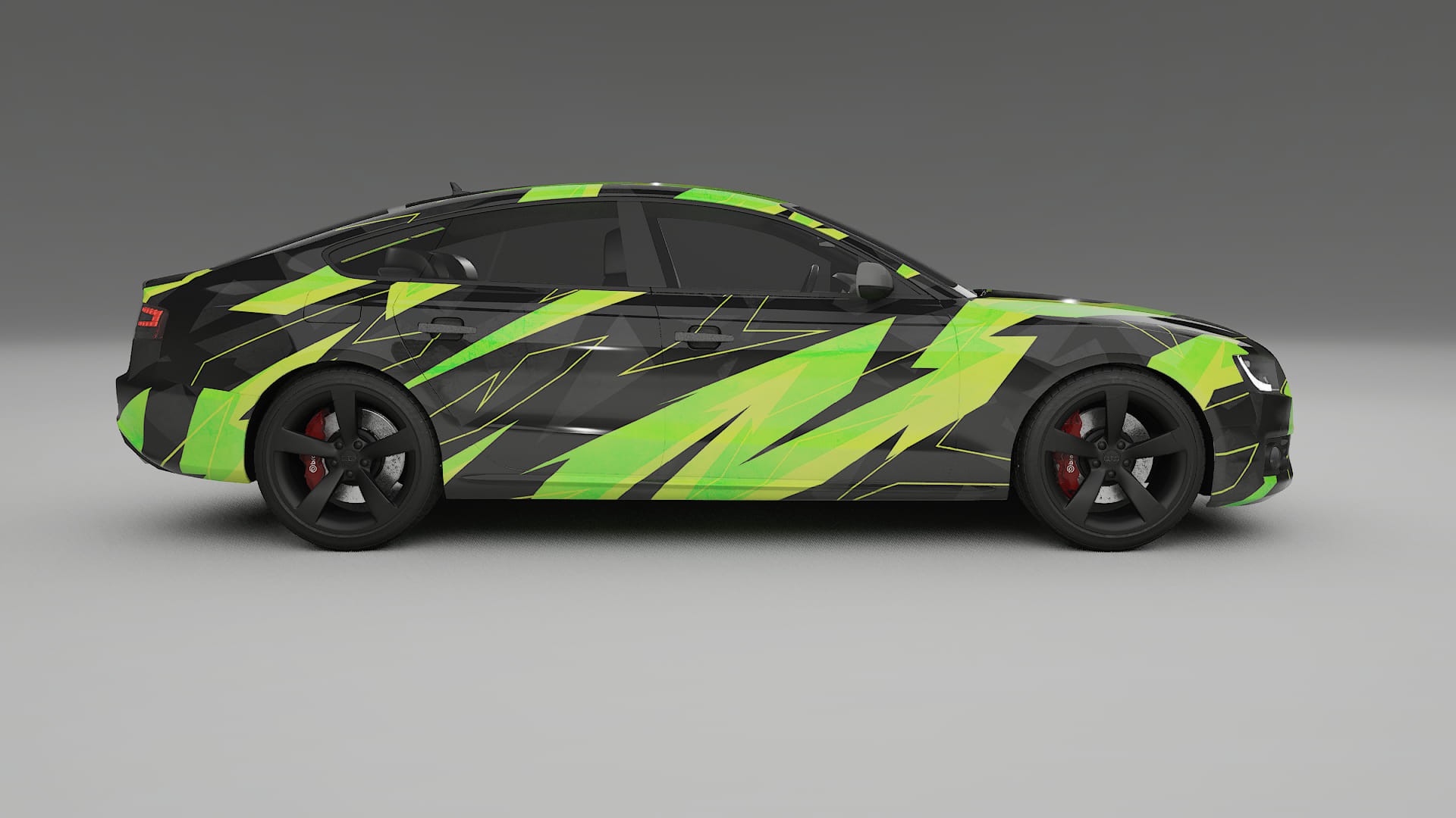 Audi A5 8T Sportback prefacelift pre-LCI NINJA TURTLES – Design-Wrap PPF-Kit aus bedruckbarer Polyurethanfolie