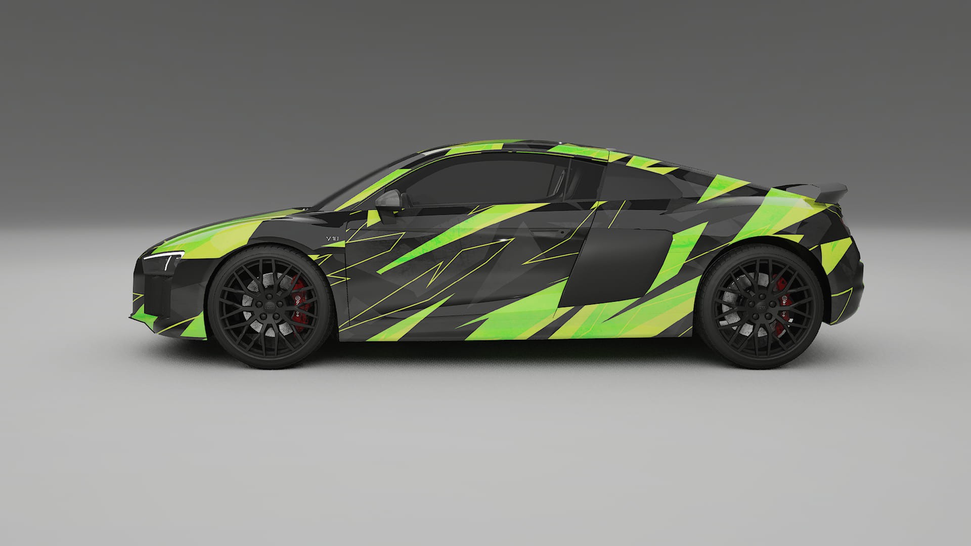 Audi R8 typ-4S prefacelift pre-LCI NINJA TURTLES – Design-Wrap PPF-Kit aus bedruckbarer Polyurethanfolie