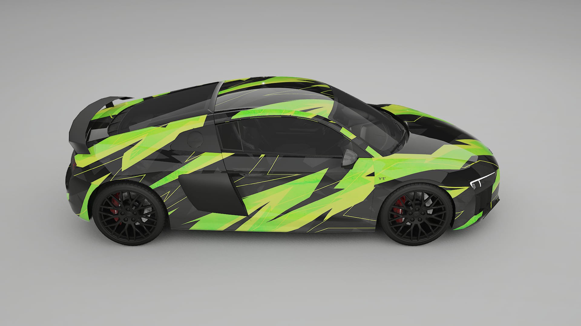 Audi R8 typ-4S prefacelift pre-LCI NINJA TURTLES – Design-Wrap PPF-Kit aus bedruckbarer Polyurethanfolie