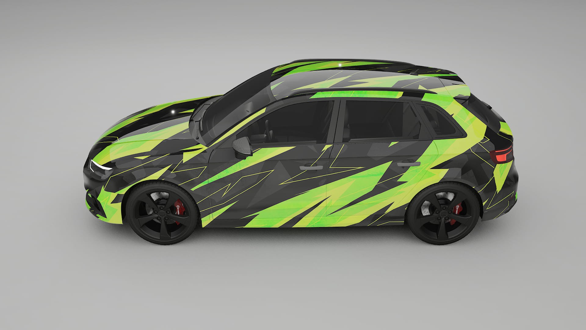 Audi RS3 Sportback 8V facelift LCI NINJA TURTLES – Design-Wrap PPF-Kit aus bedruckbarer Polyurethanfolie