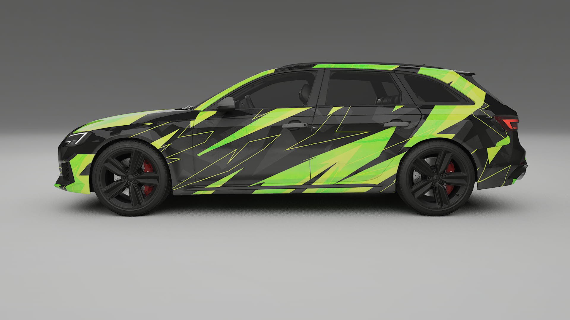 Audi RS4 Avant B9 prefacelift pre-LCI NINJA TURTLES – Design-Wrap PPF-Kit aus bedruckbarer Polyurethanfolie