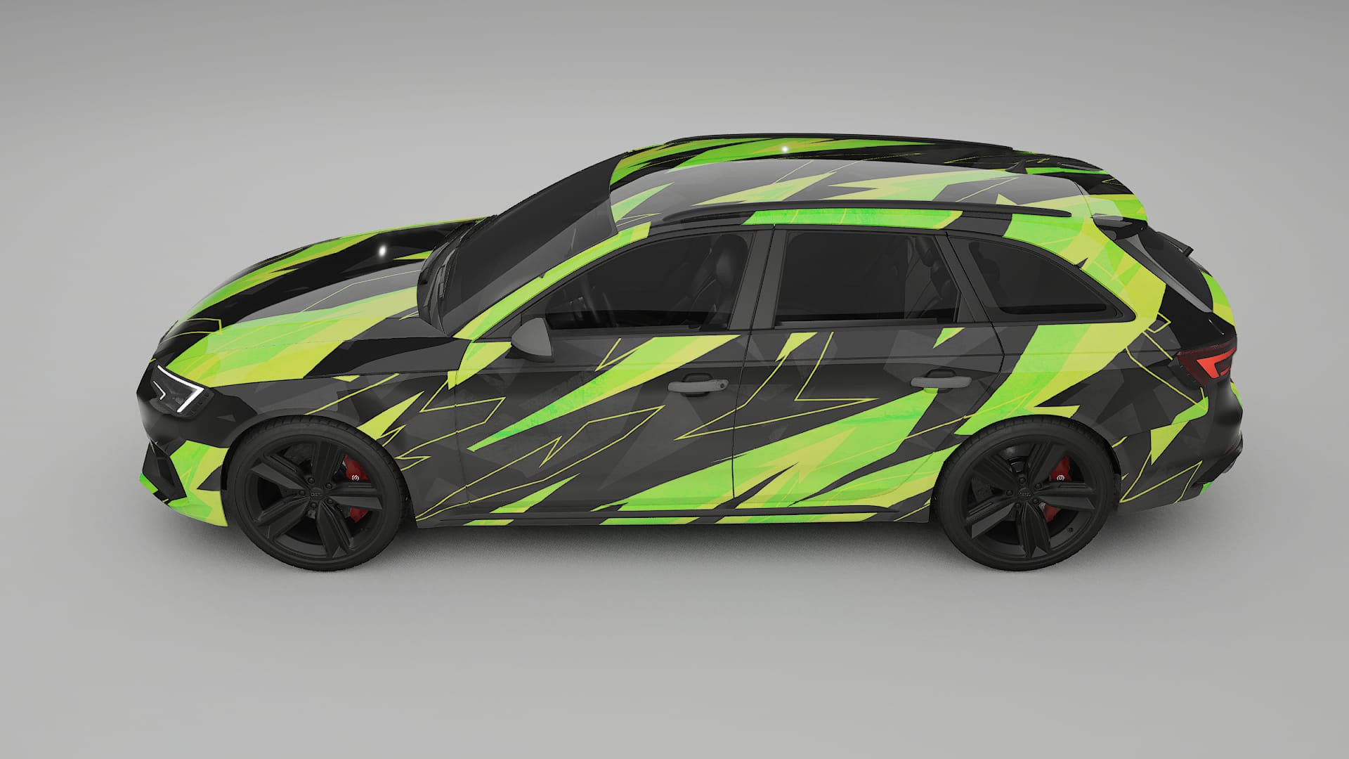 Audi RS4 Avant B9 prefacelift pre-LCI NINJA TURTLES – Design-Wrap PPF-Kit aus bedruckbarer Polyurethanfolie
