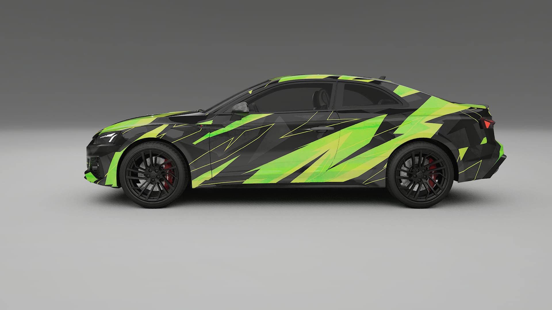 Audi RS5 Coupe B9 facelift pre-LCI NINJA TURTLES – Design-Wrap PPF-Kit aus bedruckbarer Polyurethanfolie