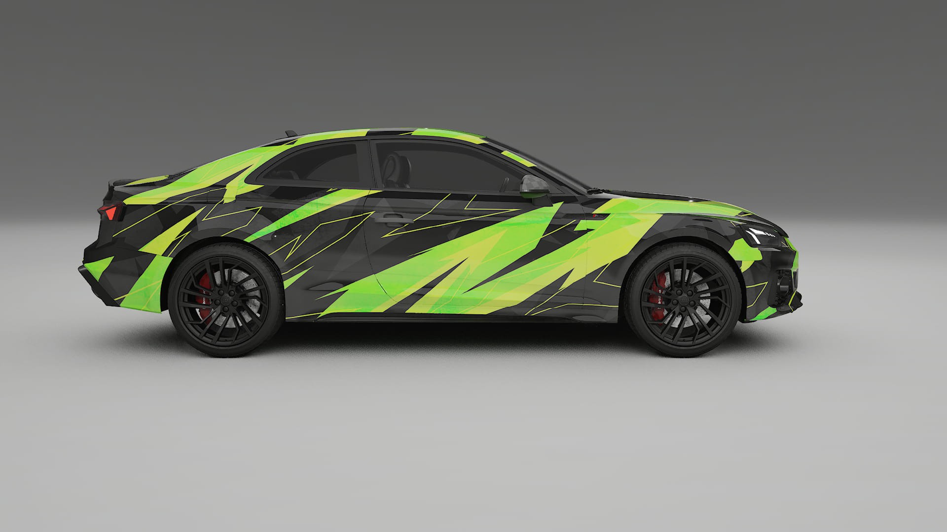 Audi RS5 Coupe B9 facelift pre-LCI NINJA TURTLES – Design-Wrap PPF-Kit aus bedruckbarer Polyurethanfolie