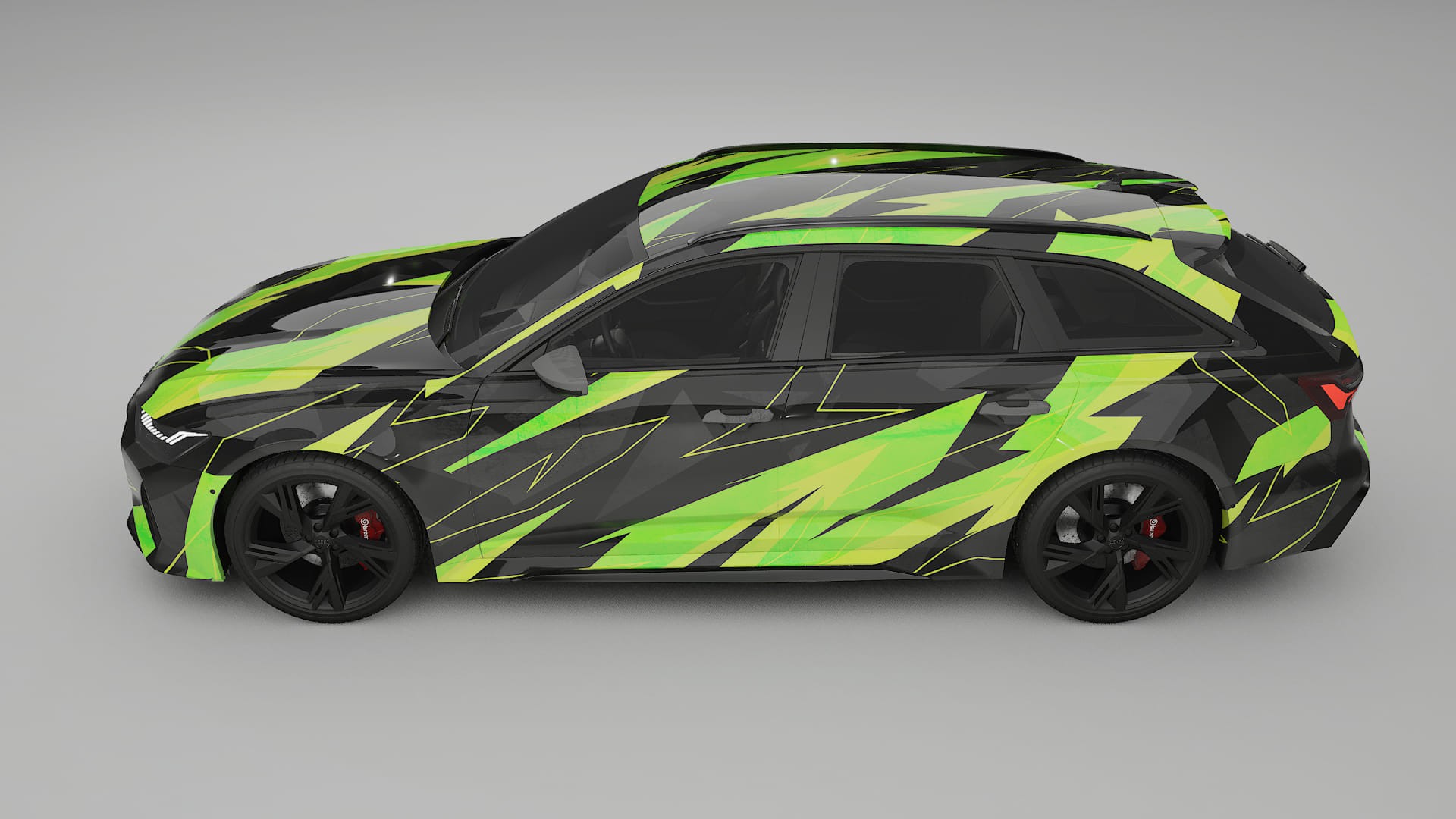 Audi RS6 Avant C8 facelift LCI NINJA TURTLES – Design-Wrap PPF-Kit aus bedruckbarer Polyurethanfolie