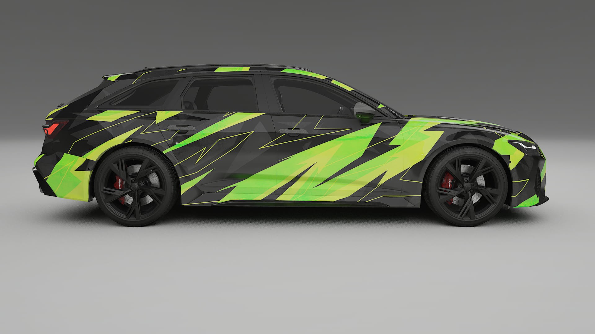 Audi RS6 Avant C8 facelift LCI NINJA TURTLES – Design-Wrap PPF-Kit aus bedruckbarer Polyurethanfolie