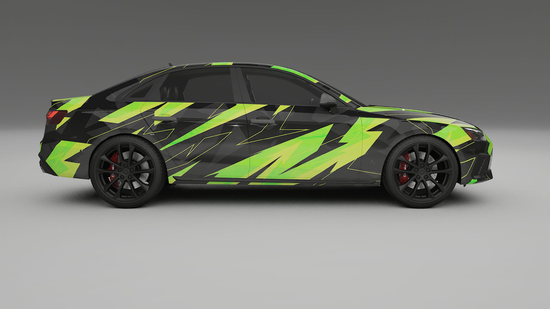 Audi S4 Sedan B9 facelift LCI NINJA TURTLES – Design-Wrap PPF-Kit aus bedruckbarer Polyurethanfolie