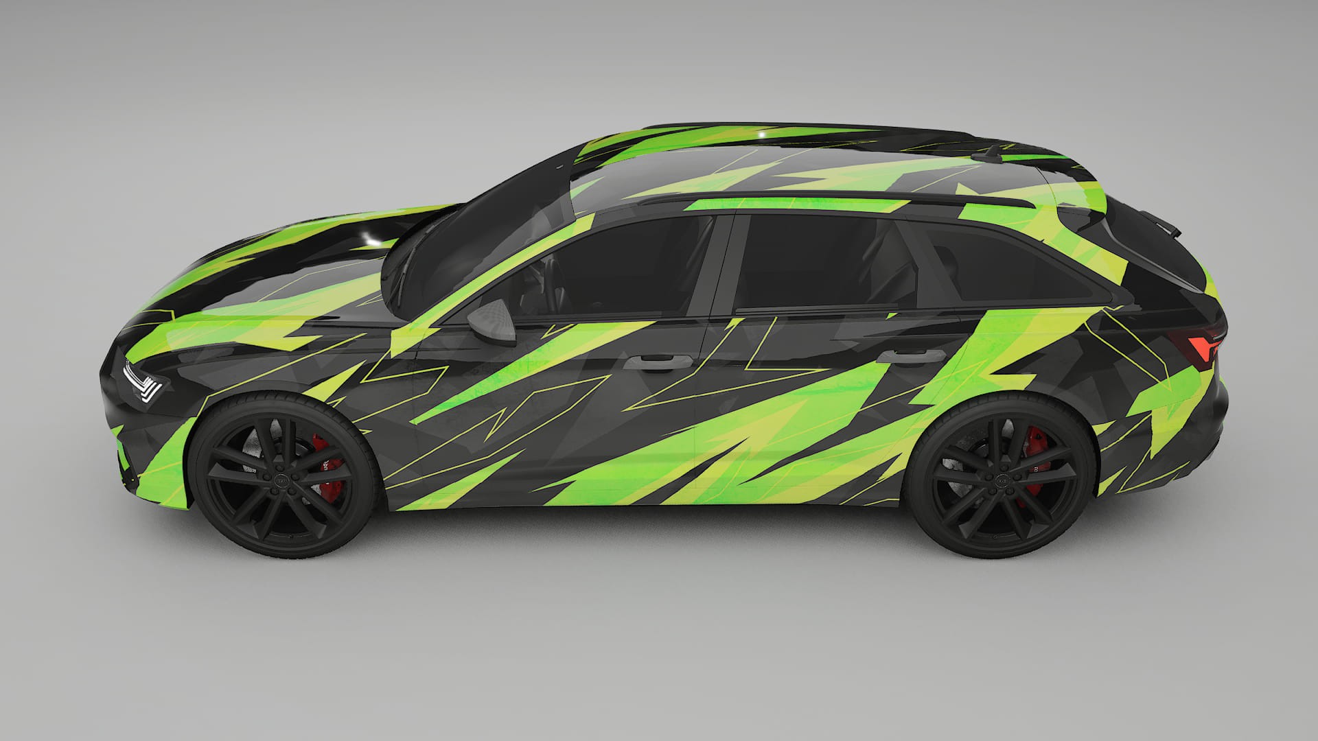 Audi S6 Avant prefacelift pre-LCI C8 NINJA TURTLES – Design-Wrap PPF-Kit aus bedruckbarer Polyurethanfolie