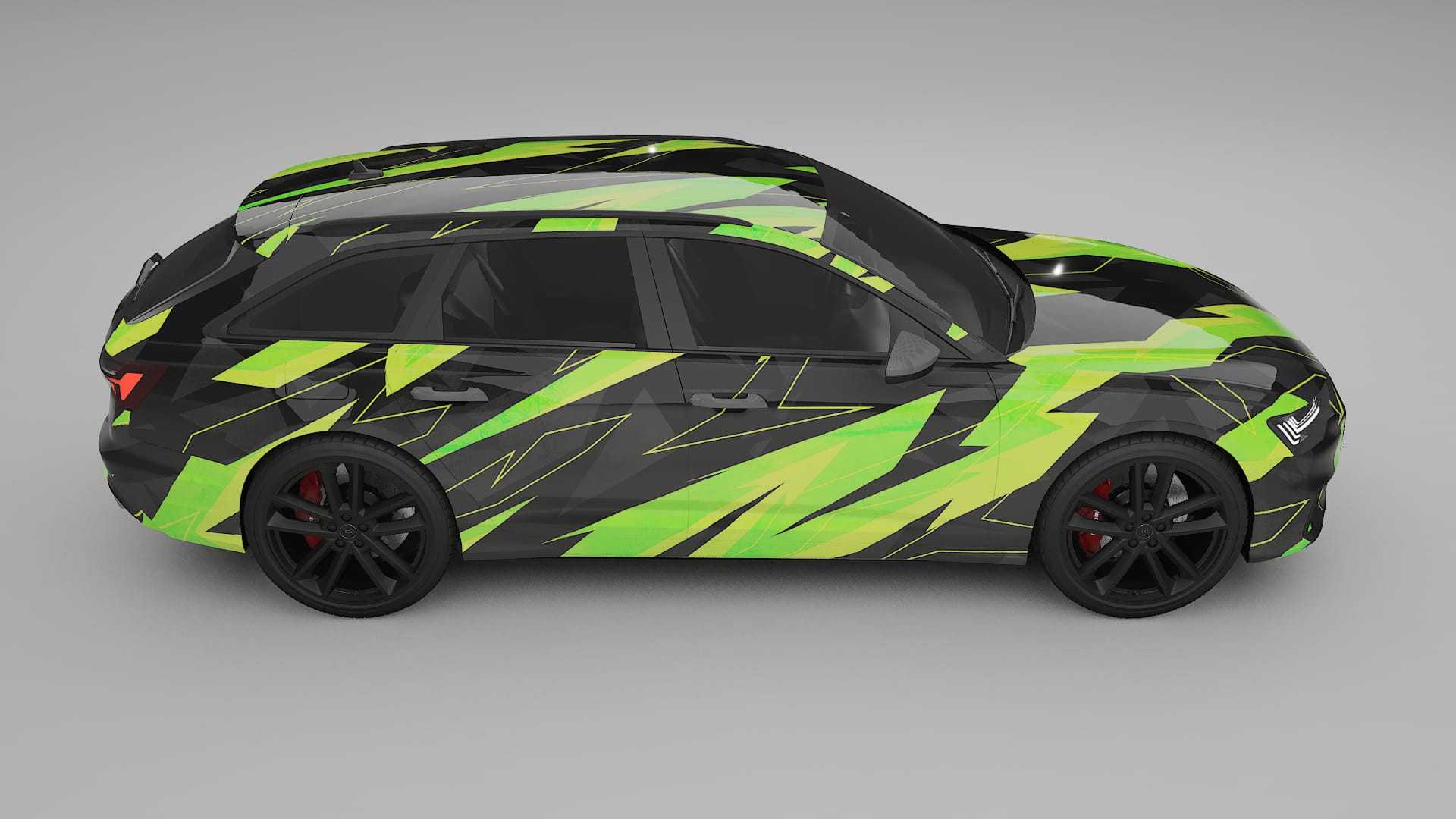 Audi S6 Avant prefacelift pre-LCI C8 NINJA TURTLES – Design-Wrap PPF-Kit aus bedruckbarer Polyurethanfolie