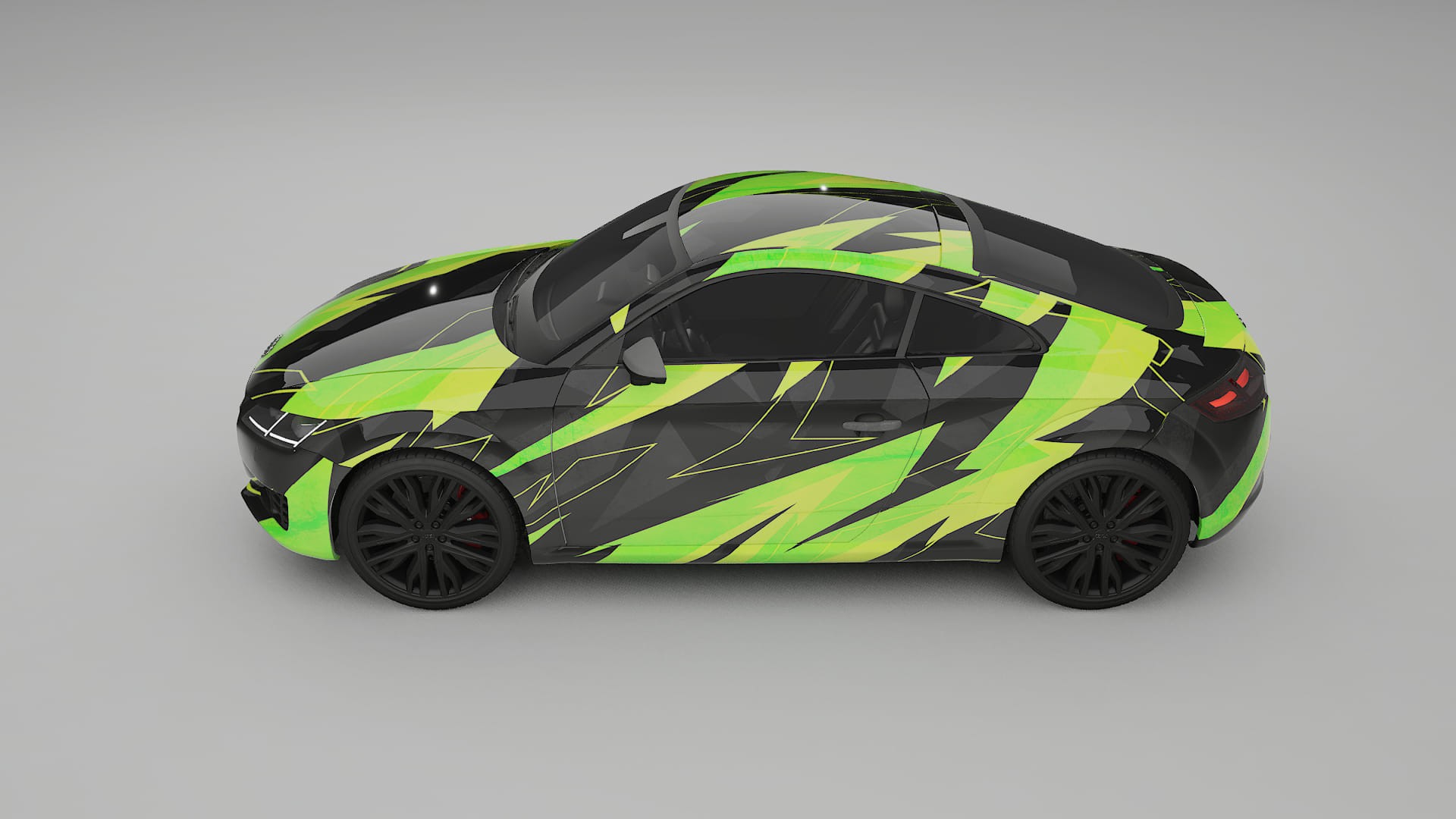 Audi TT Coupe 8S prefacelift pre-LCI NINJA TURTLES – Design-Wrap PPF-Kit aus bedruckbarer Polyurethanfolie