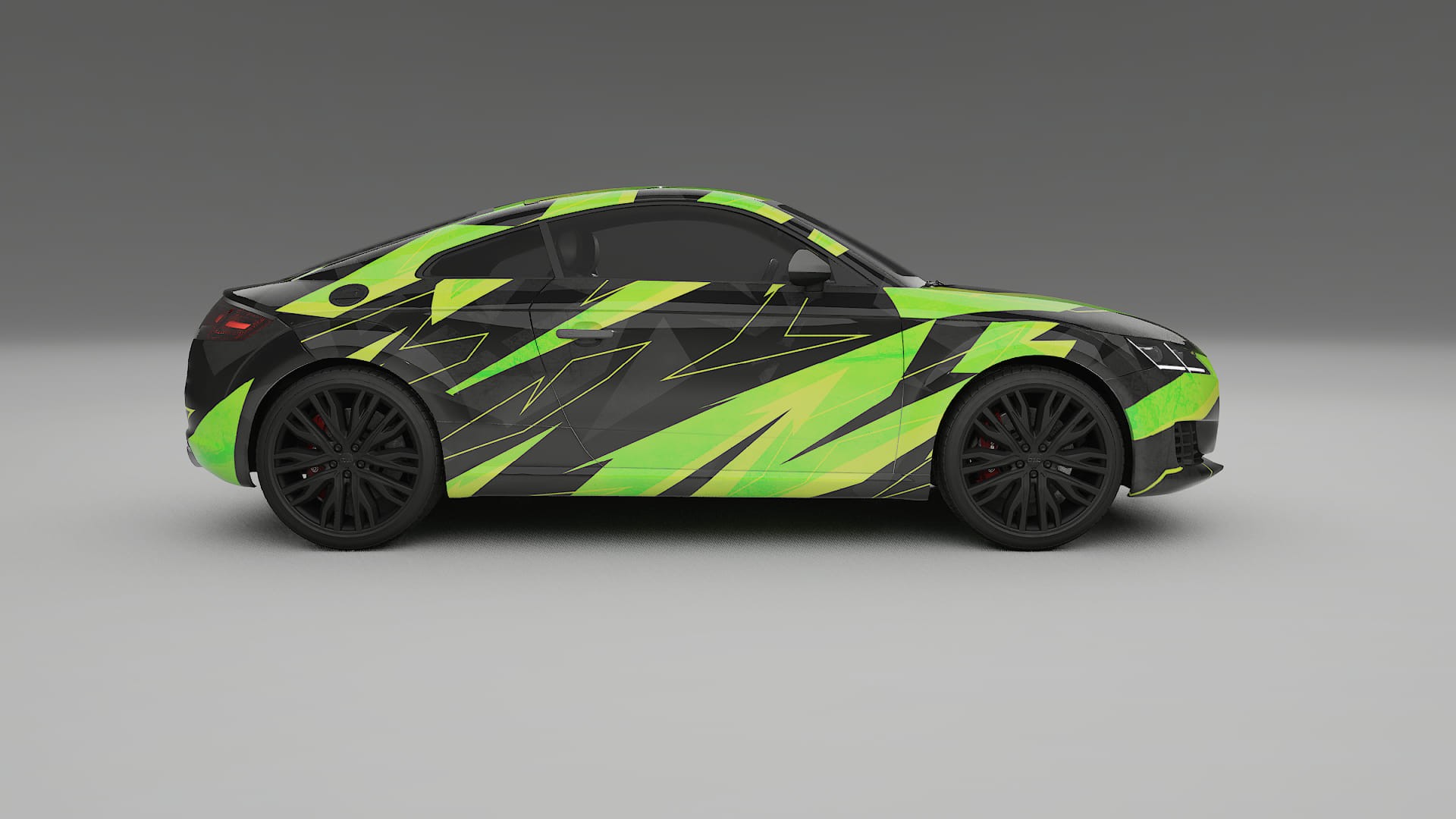 Audi TT Coupe 8S prefacelift pre-LCI NINJA TURTLES – Design-Wrap PPF-Kit aus bedruckbarer Polyurethanfolie