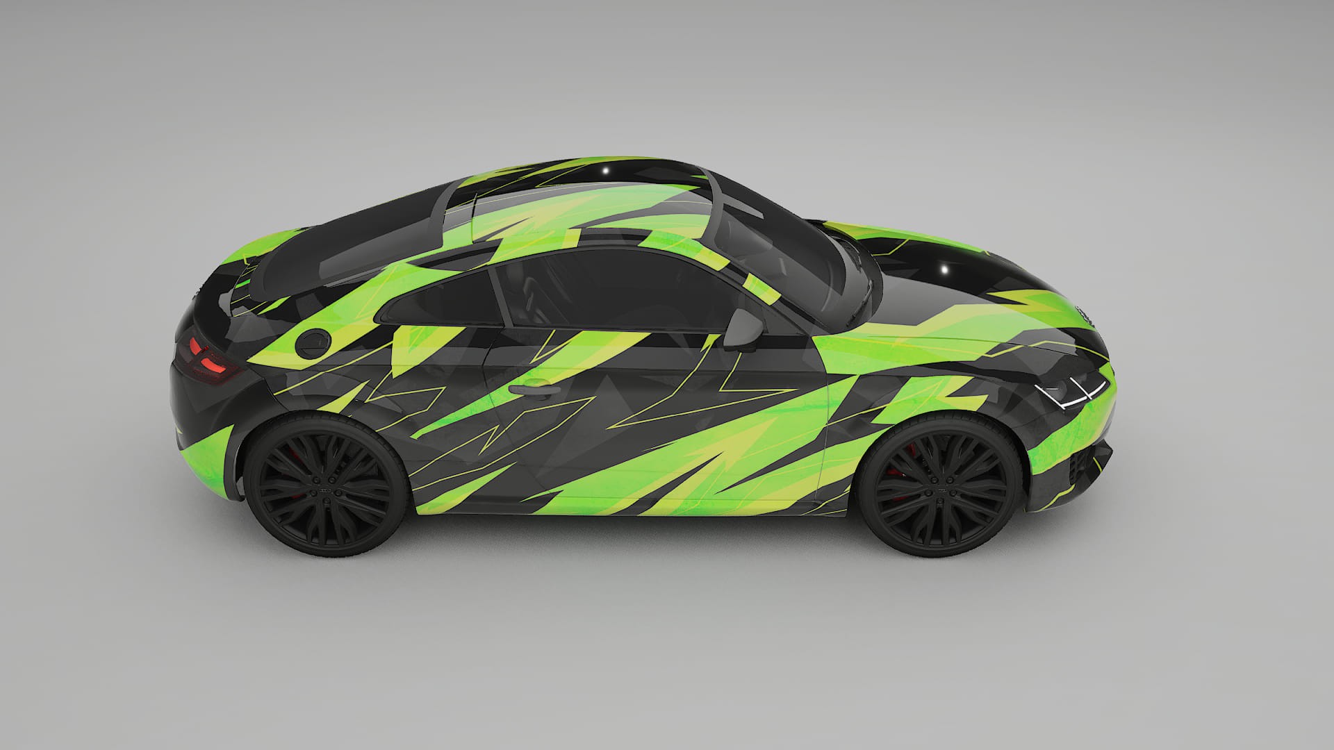 Audi TT Coupe 8S prefacelift pre-LCI NINJA TURTLES – Design-Wrap PPF-Kit aus bedruckbarer Polyurethanfolie