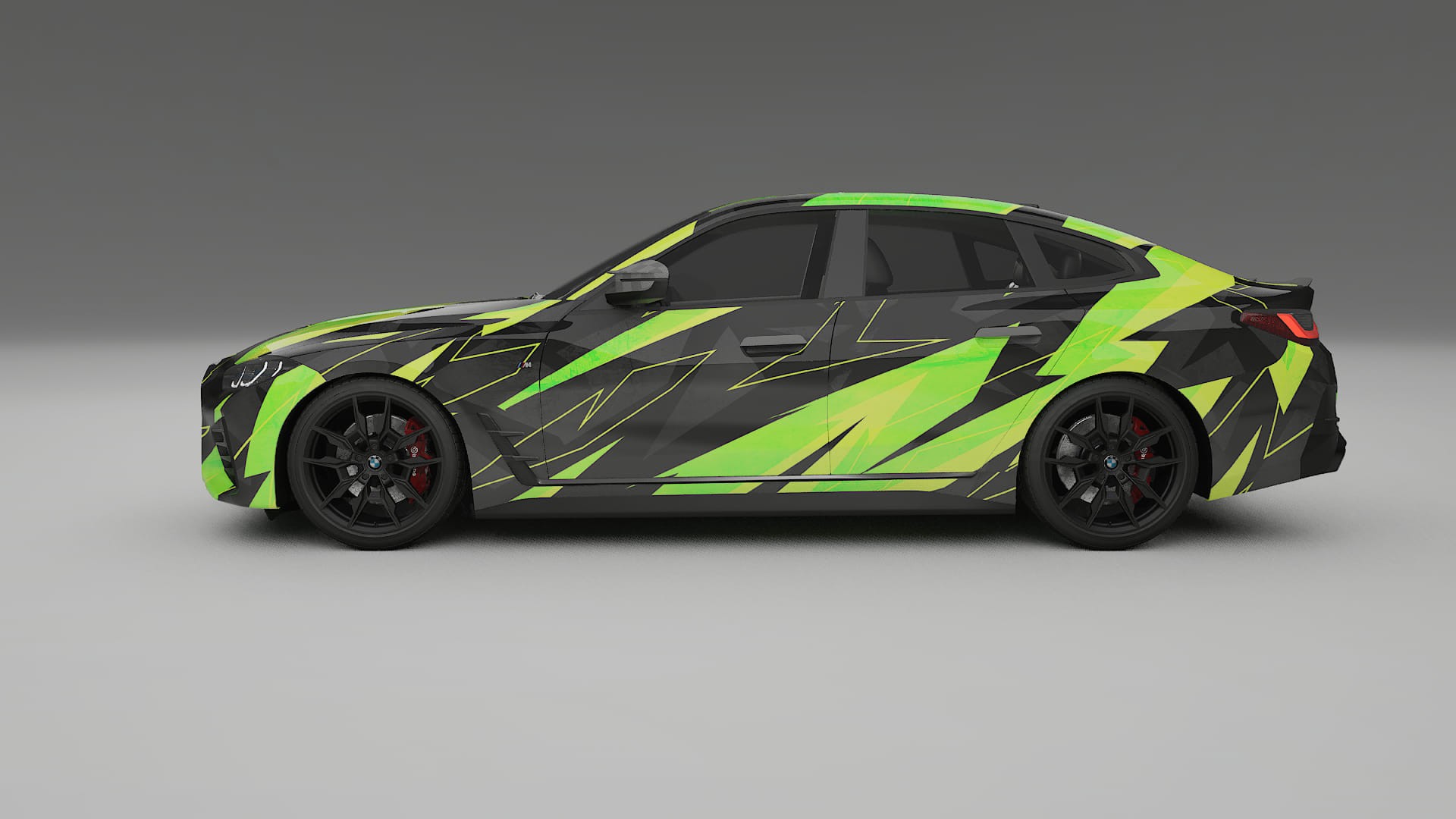 BMW I4 G26 M-Package NINJA TURTLES – Design-Wrap PPF-Kit aus bedruckbarer Polyurethanfolie