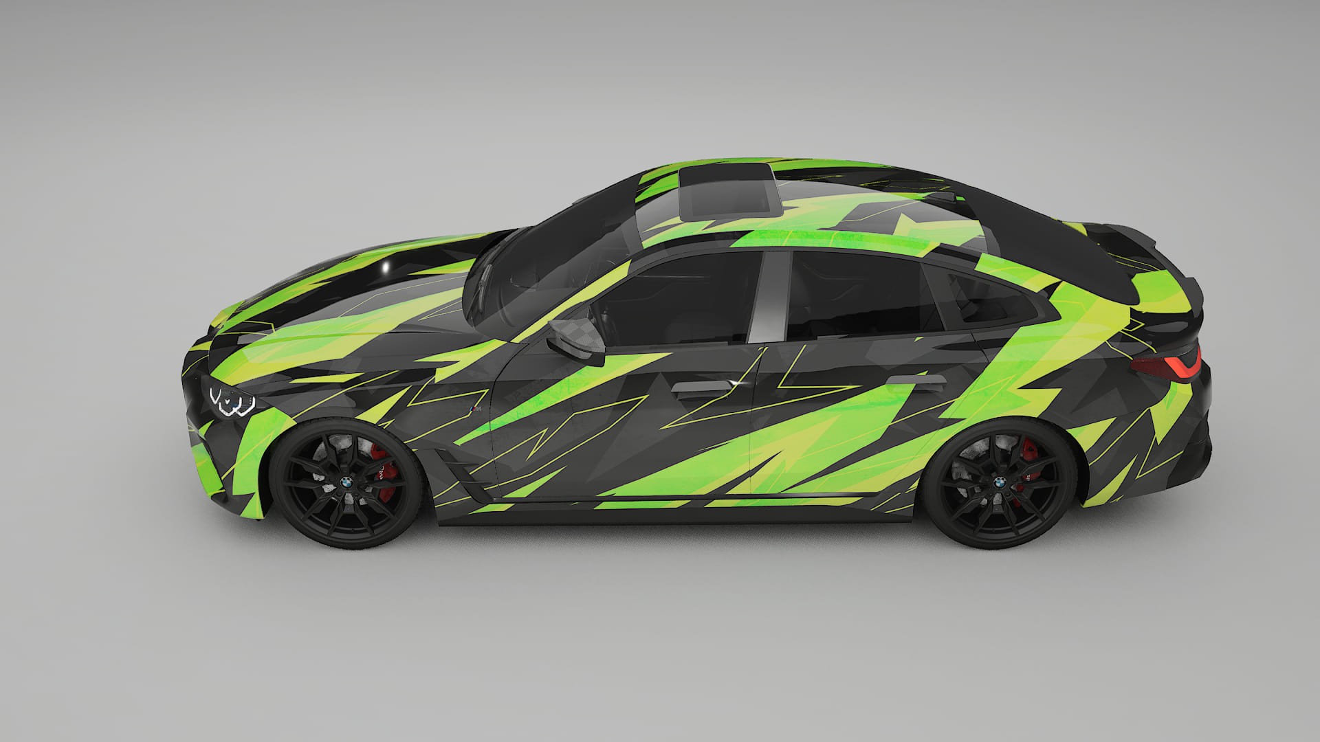 BMW I4 G26 M-Package NINJA TURTLES – Design-Wrap PPF-Kit aus bedruckbarer Polyurethanfolie