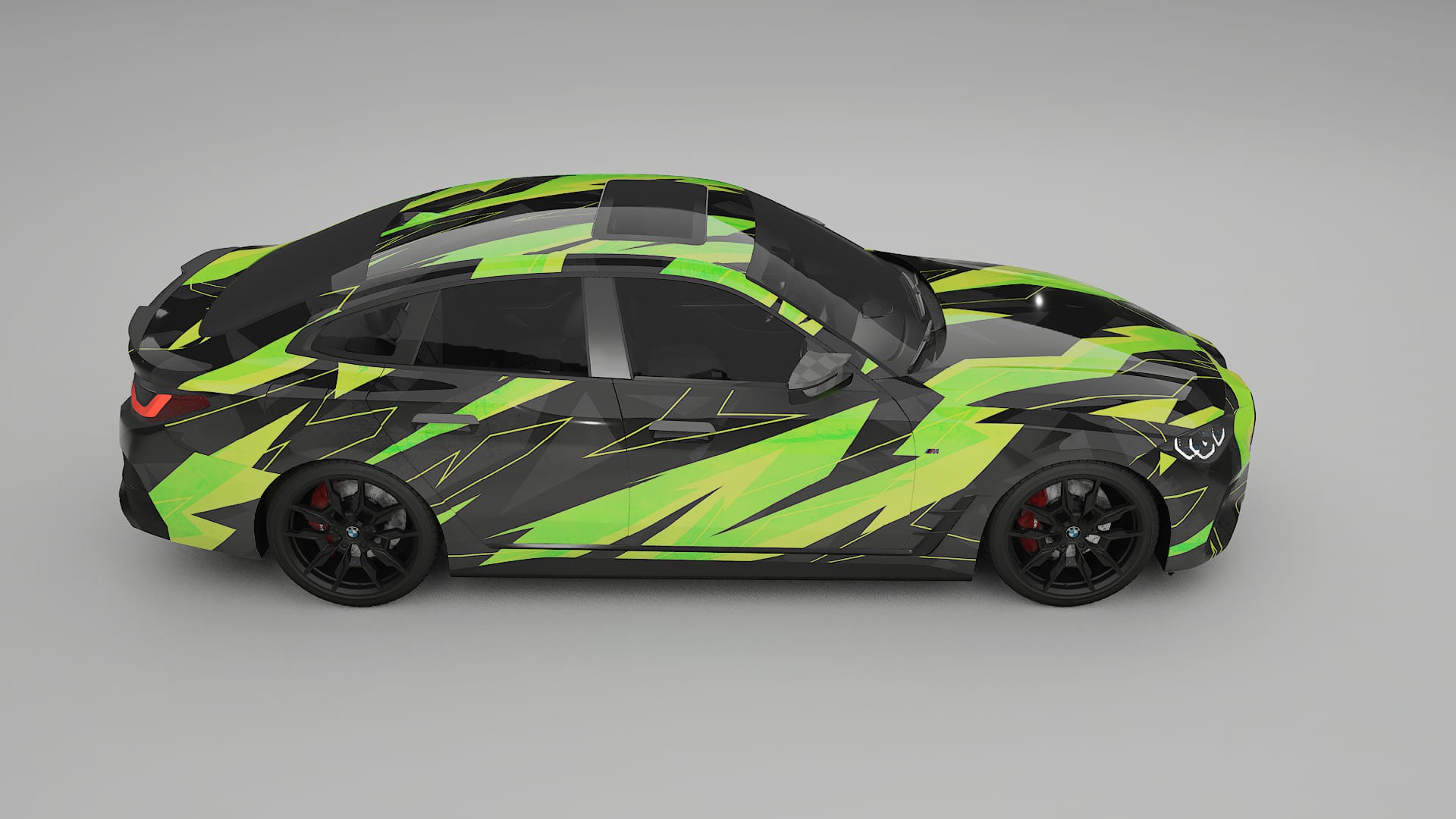 BMW I4 G26 M-Package NINJA TURTLES – Design-Wrap PPF-Kit aus bedruckbarer Polyurethanfolie