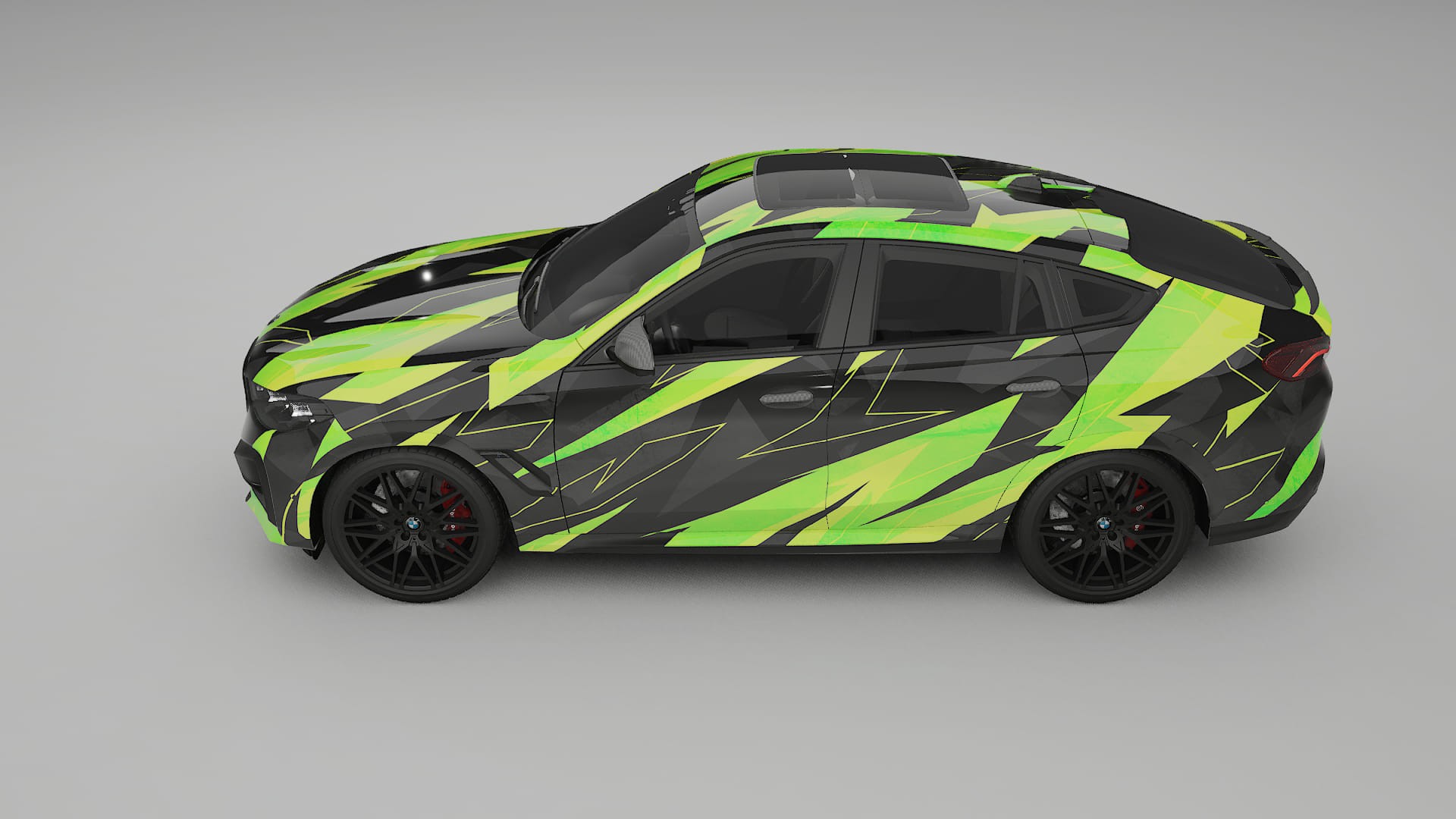 BMW X6 F96 Competition NINJA TURTLES – Design-Wrap PPF-Kit aus bedruckbarer Polyurethanfolie