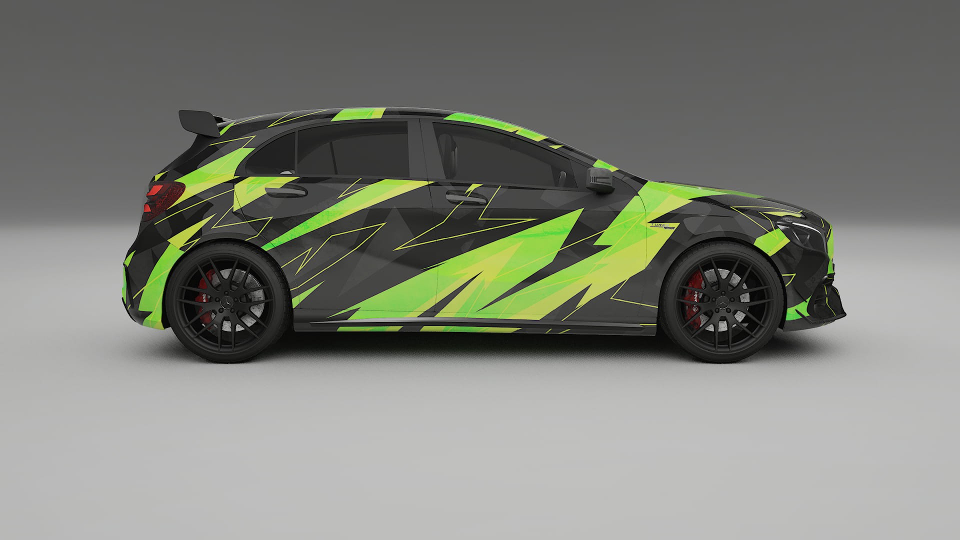 Mercedes A45 AMG W176 NINJA TURTLES – Design-Wrap PPF-Kit aus bedruckbarer Polyurethanfolie