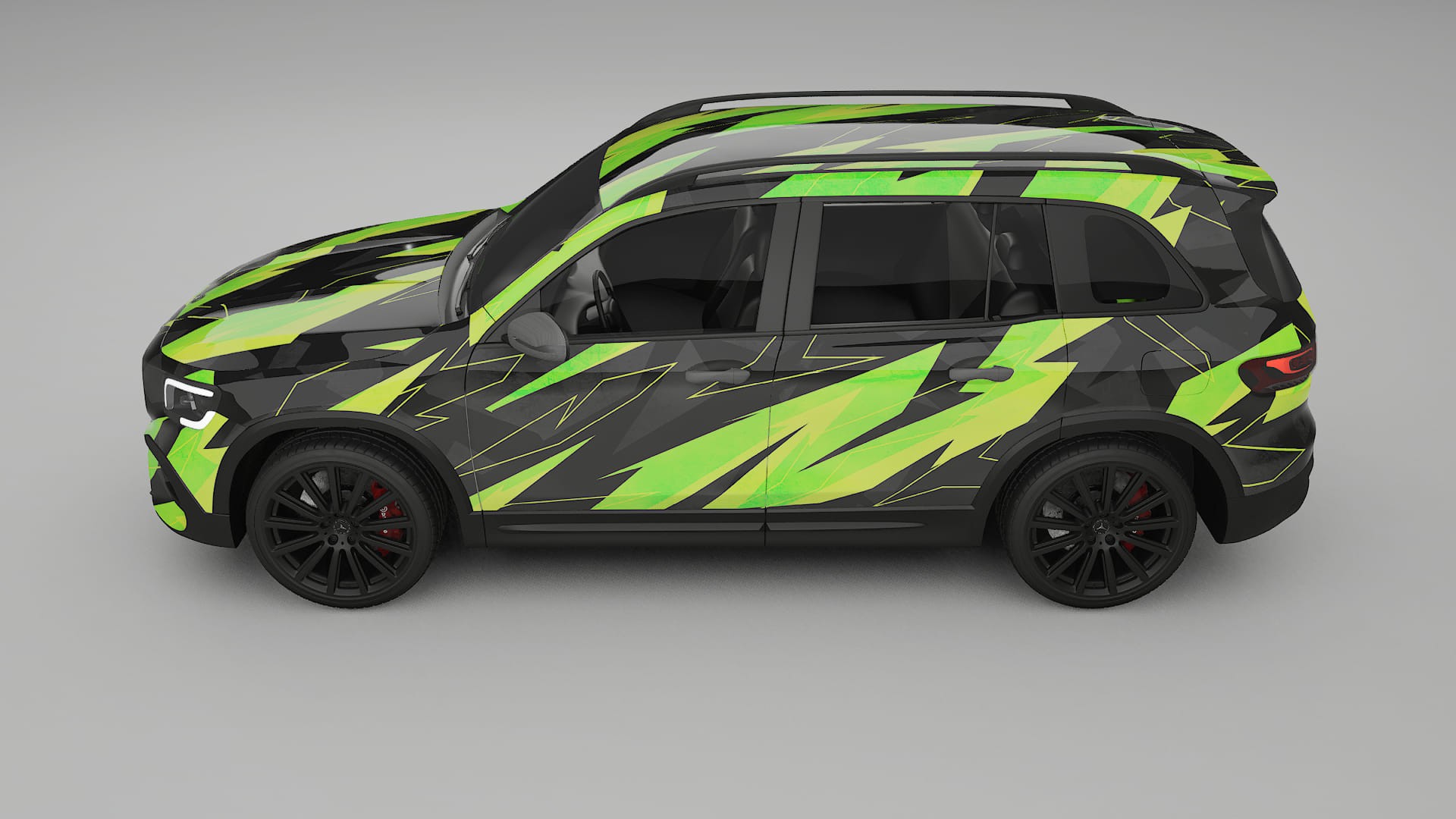 Mercedes AMG GLB NINJA TURTLES – Design-Wrap PPF-Kit aus bedruckbarer Polyurethanfolie