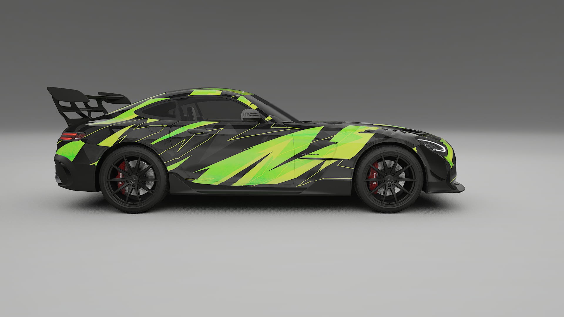 Mercedes AMG GT Black Series C192 Coupe NINJA TURTLES – Design-Wrap PPF-Kit aus bedruckbarer Polyurethanfolie
