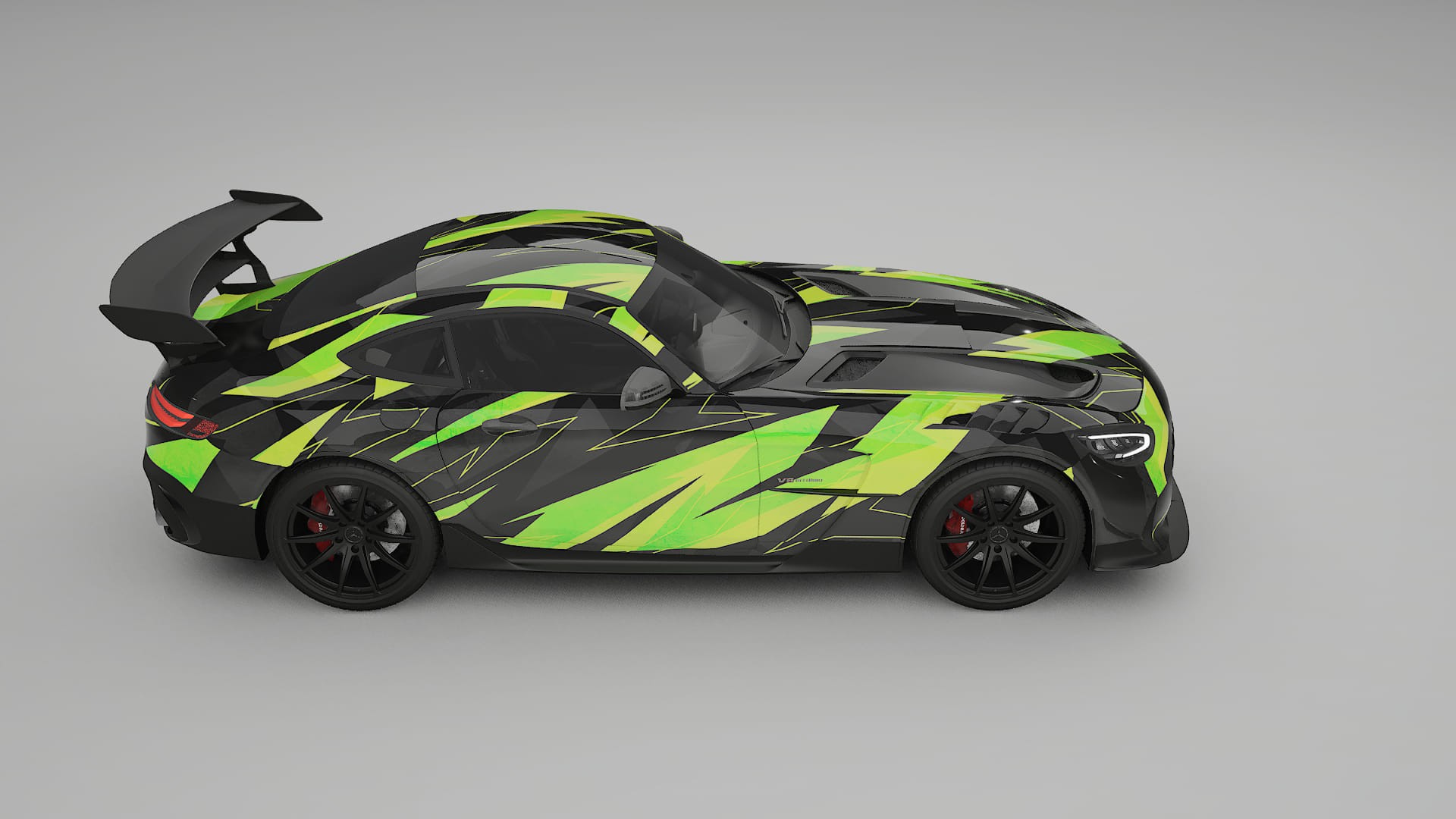 Mercedes AMG GT Black Series C192 Coupe NINJA TURTLES – Design-Wrap PPF-Kit aus bedruckbarer Polyurethanfolie