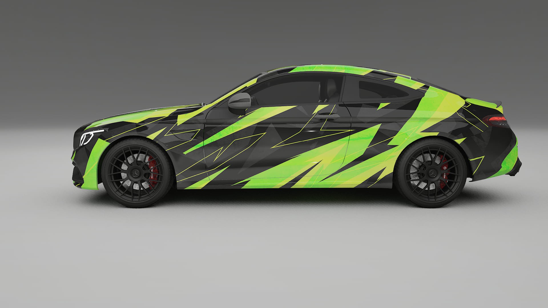Mercedes C63 AMG W205 Coupe NINJA TURTLES – Design-Wrap PPF-Kit aus bedruckbarer Polyurethanfolie