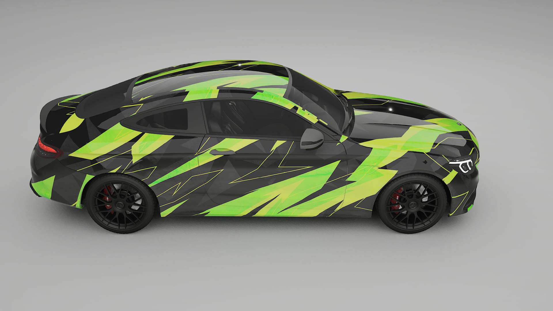 Mercedes C63 AMG W205 Coupe NINJA TURTLES – Design-Wrap PPF-Kit aus bedruckbarer Polyurethanfolie