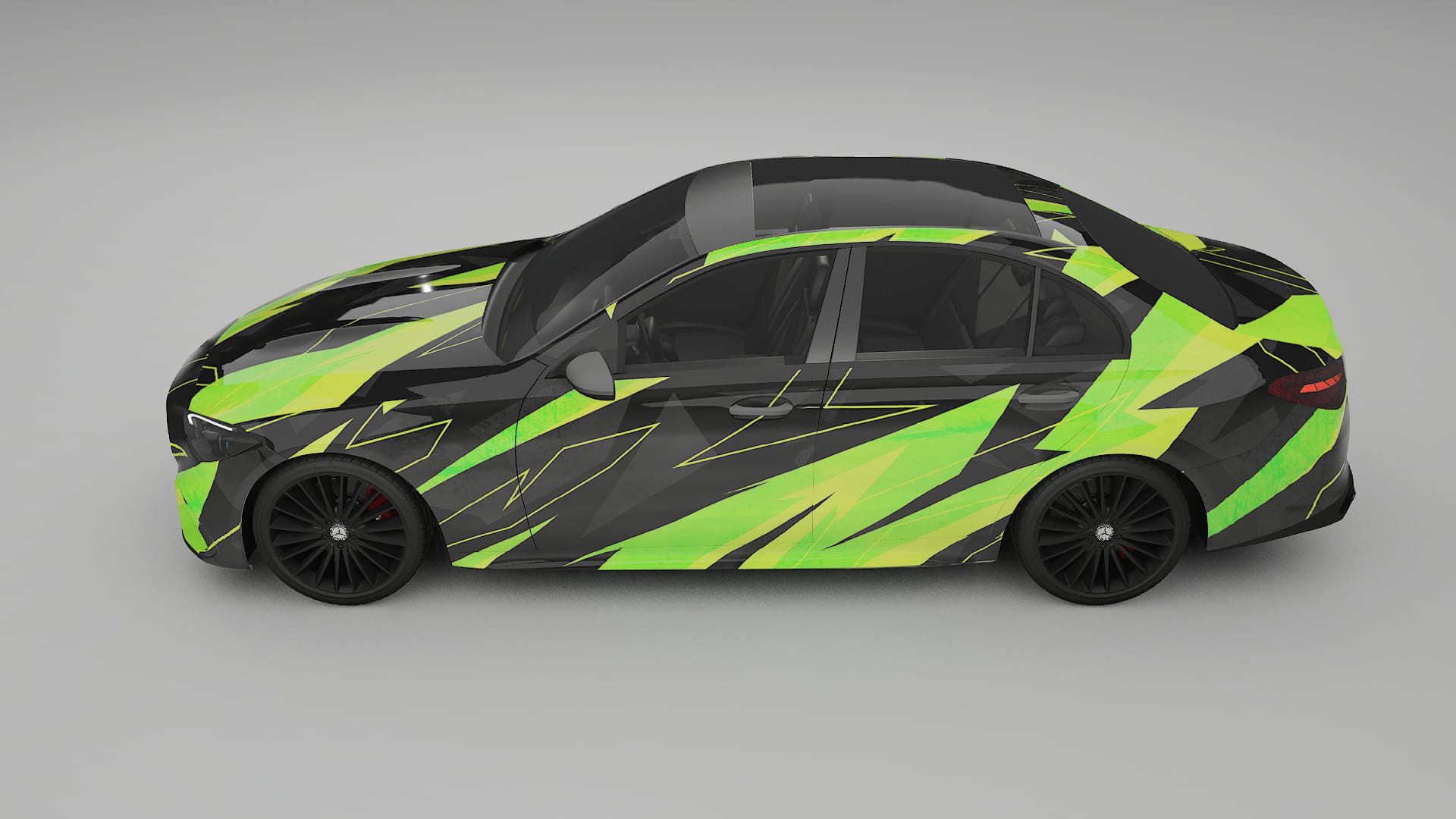 Mercedes C-class W206 NINJA TURTLES – Design-Wrap PPF-Kit aus bedruckbarer Polyurethanfolie