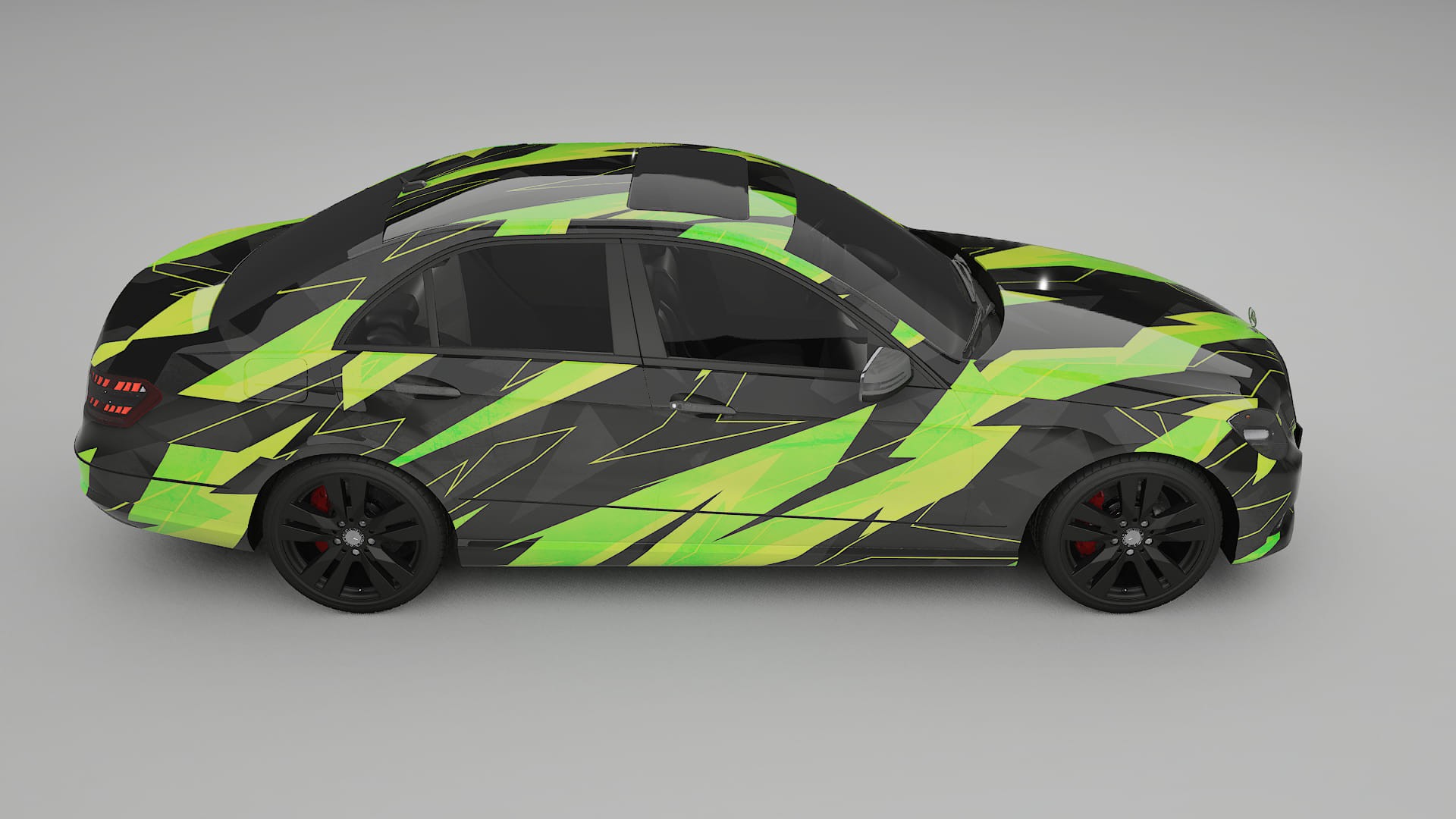 Mercedes E-class Sedan W212 Prefacelift pre-LCI NINJA TURTLES – Design-Wrap PPF-Kit aus bedruckbarer Polyurethanfolie