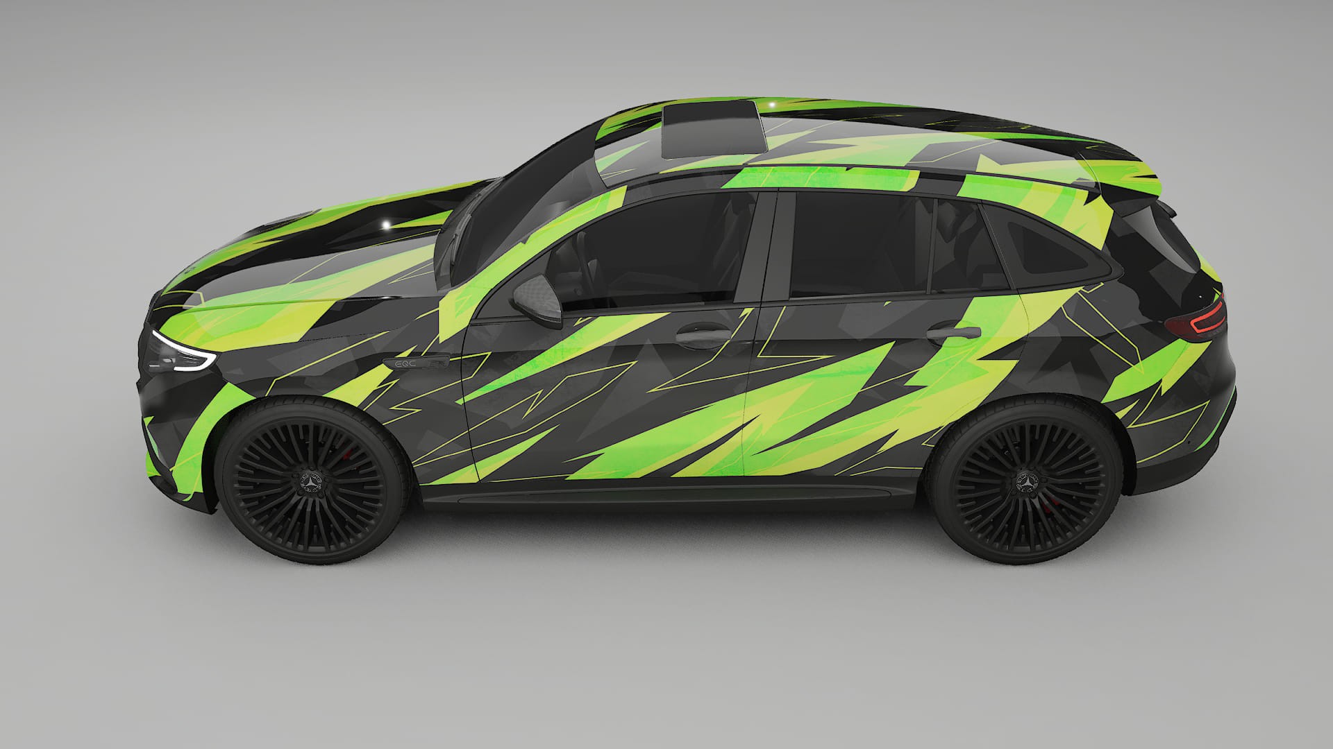 Mercedes EQC AMG NINJA TURTLES – Design-Wrap PPF-Kit aus bedruckbarer Polyurethanfolie