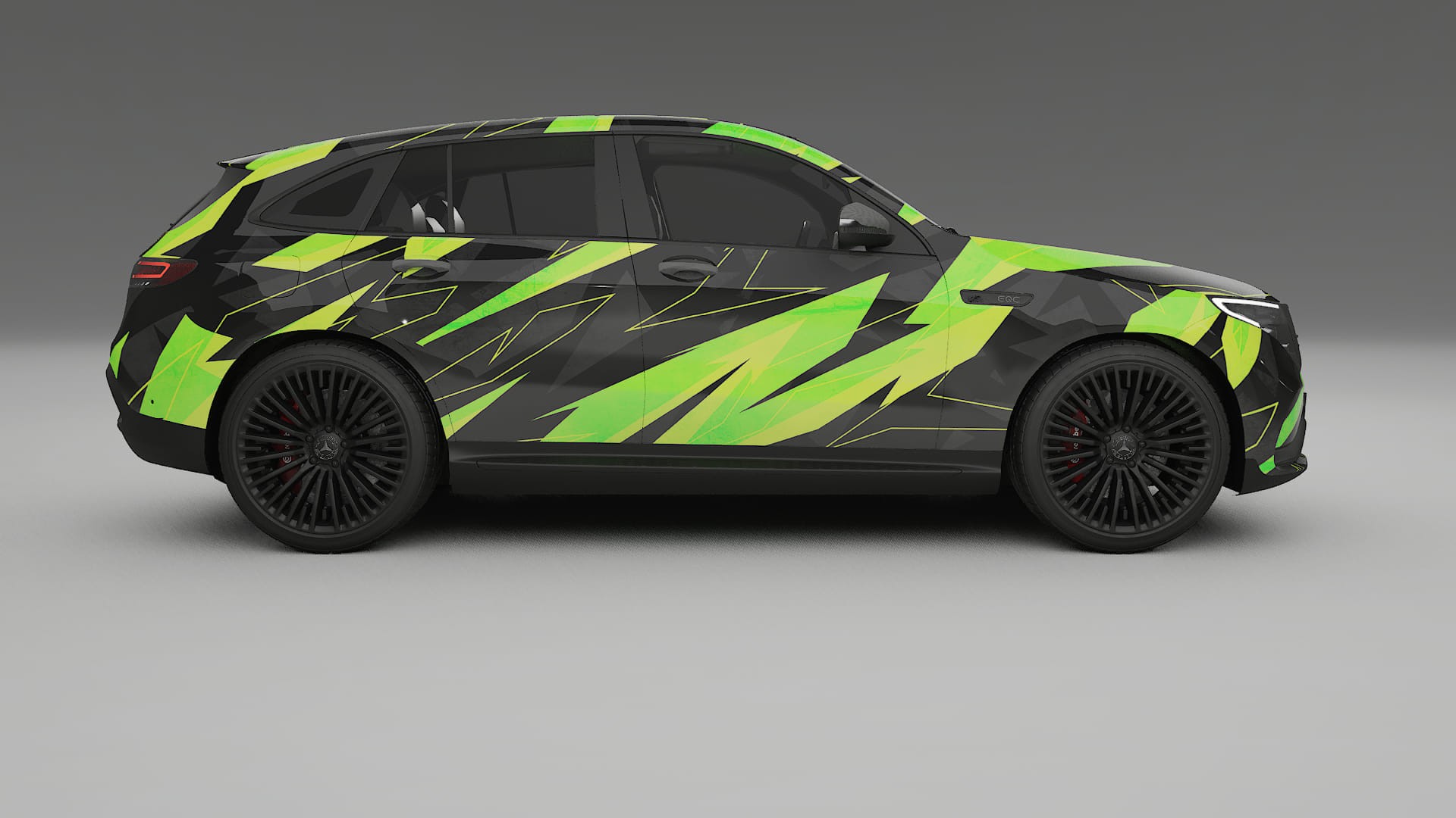 Mercedes EQC AMG NINJA TURTLES – Design-Wrap PPF-Kit aus bedruckbarer Polyurethanfolie