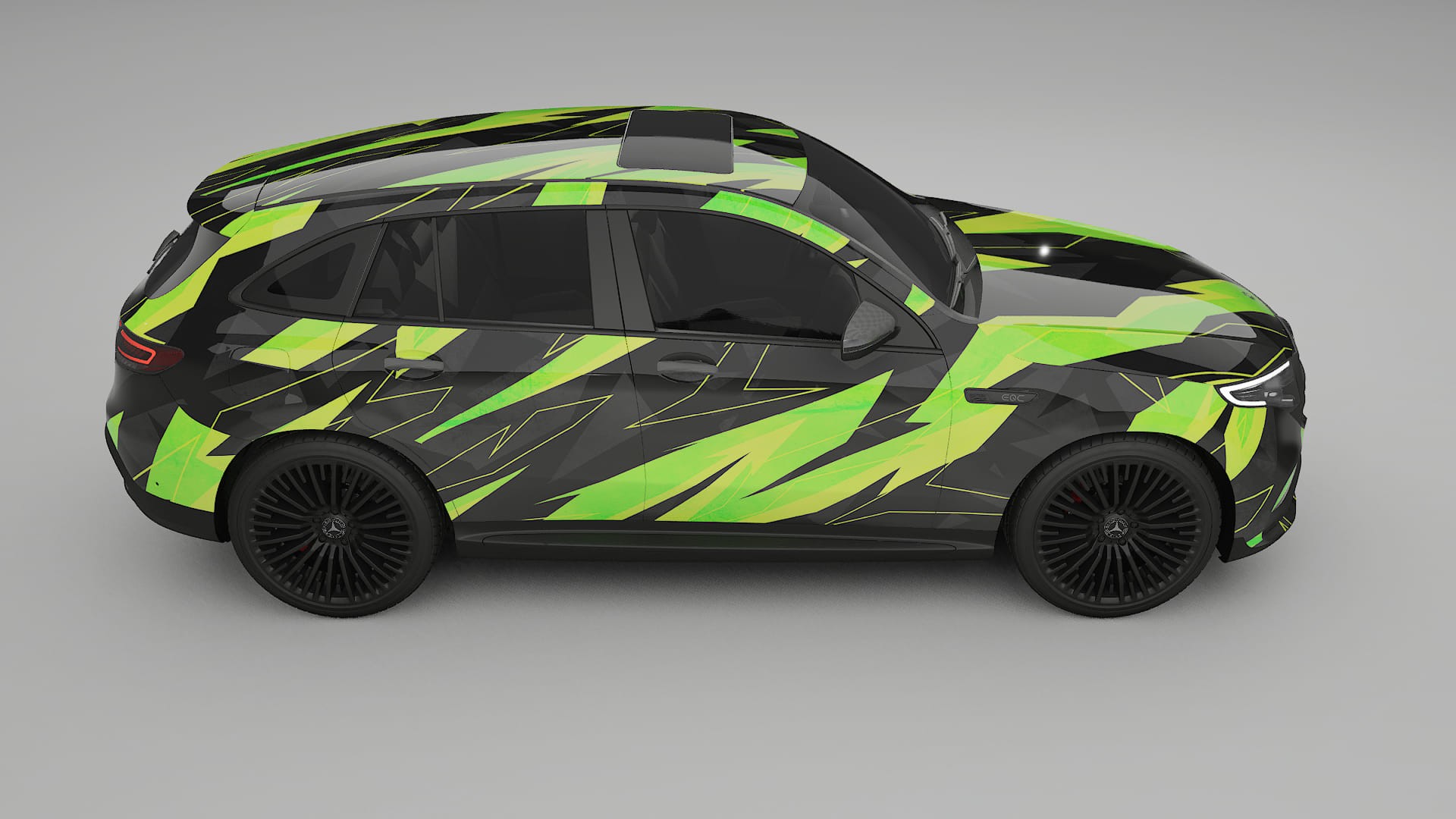 Mercedes EQC AMG NINJA TURTLES – Design-Wrap PPF-Kit aus bedruckbarer Polyurethanfolie