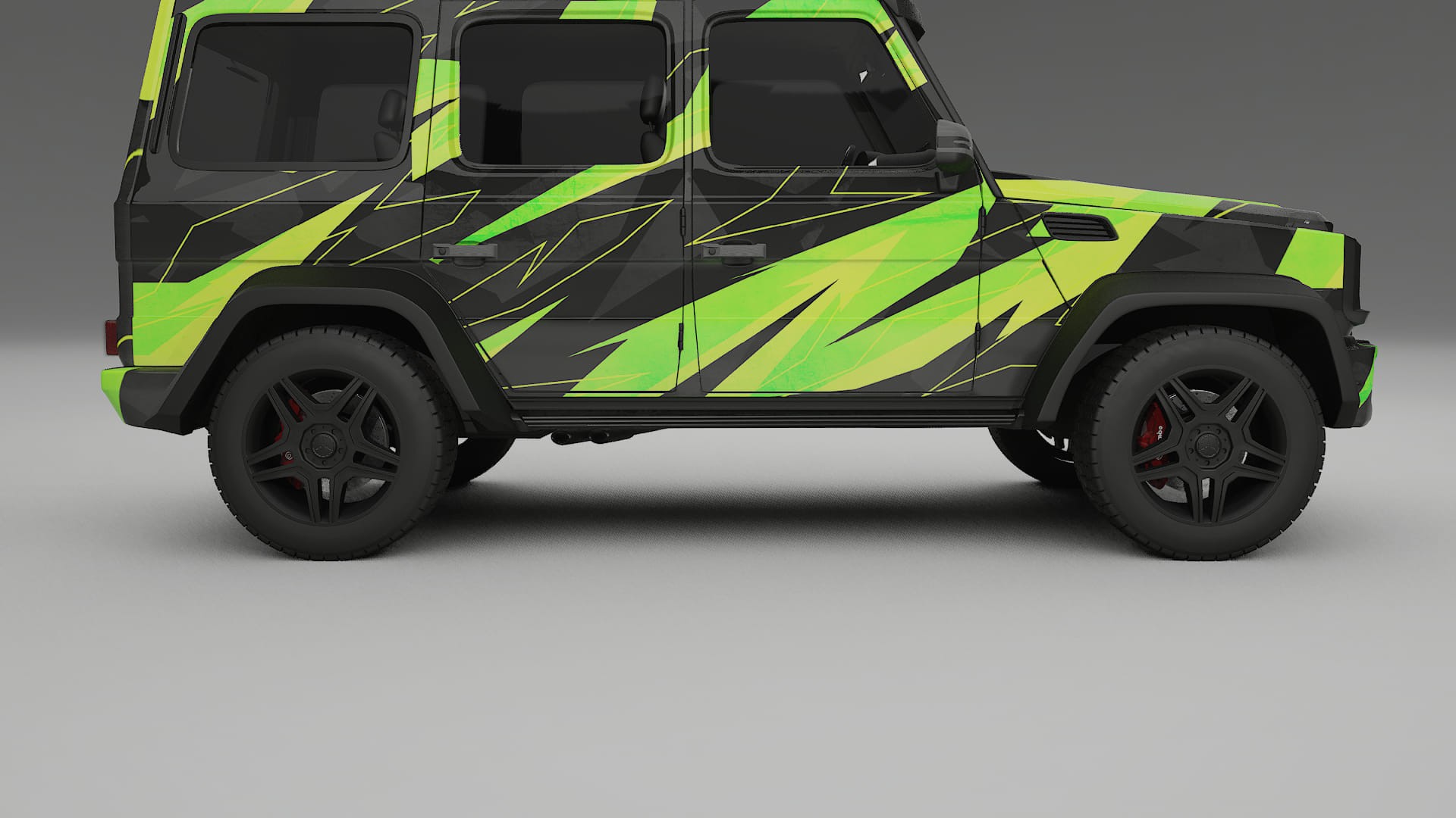 Mercedes G-class 4x4 W463 NINJA TURTLES – Design-Wrap PPF-Kit aus bedruckbarer Polyurethanfolie