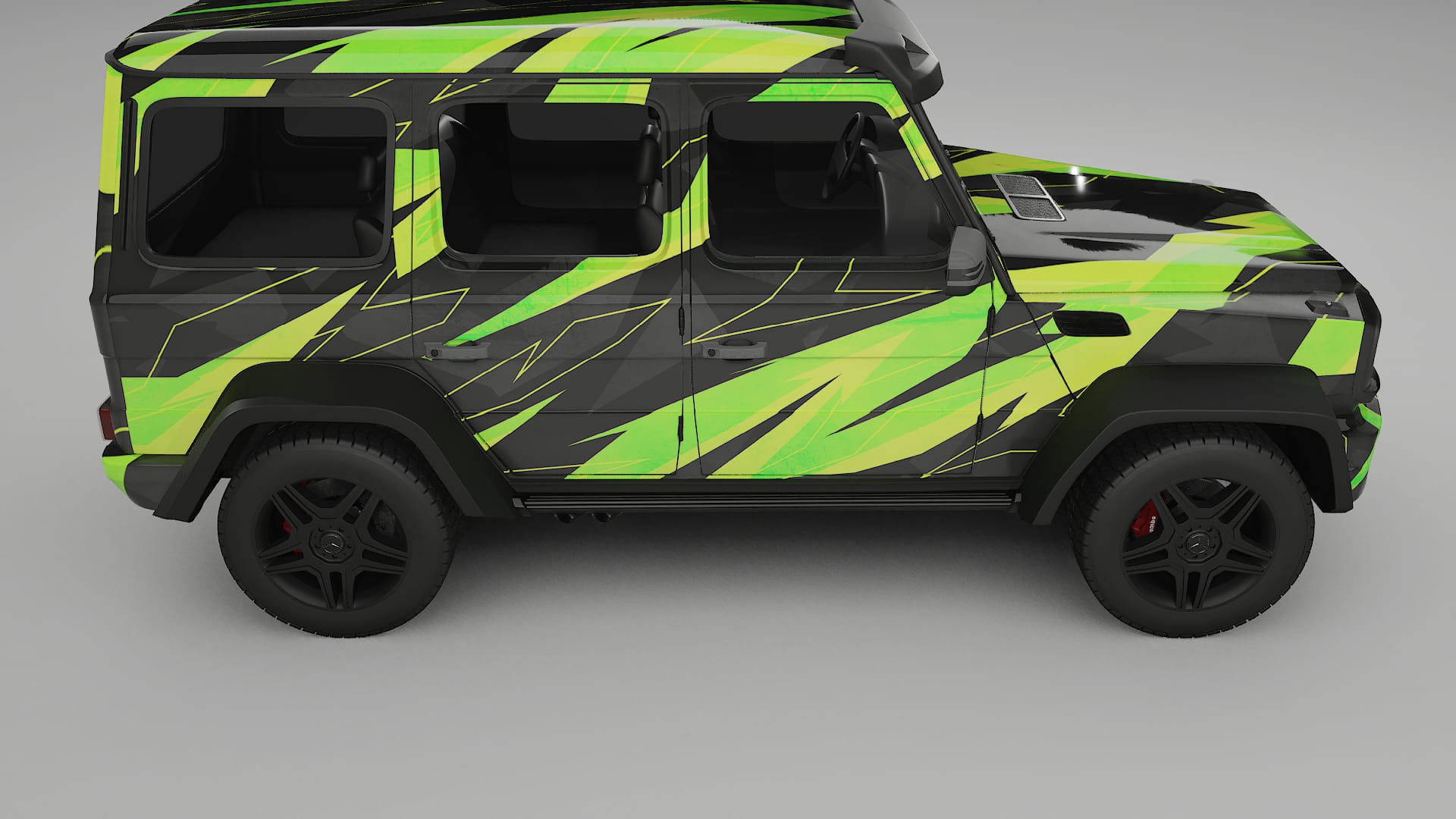 Mercedes G-class 4x4 W463 NINJA TURTLES – Design-Wrap PPF-Kit aus bedruckbarer Polyurethanfolie