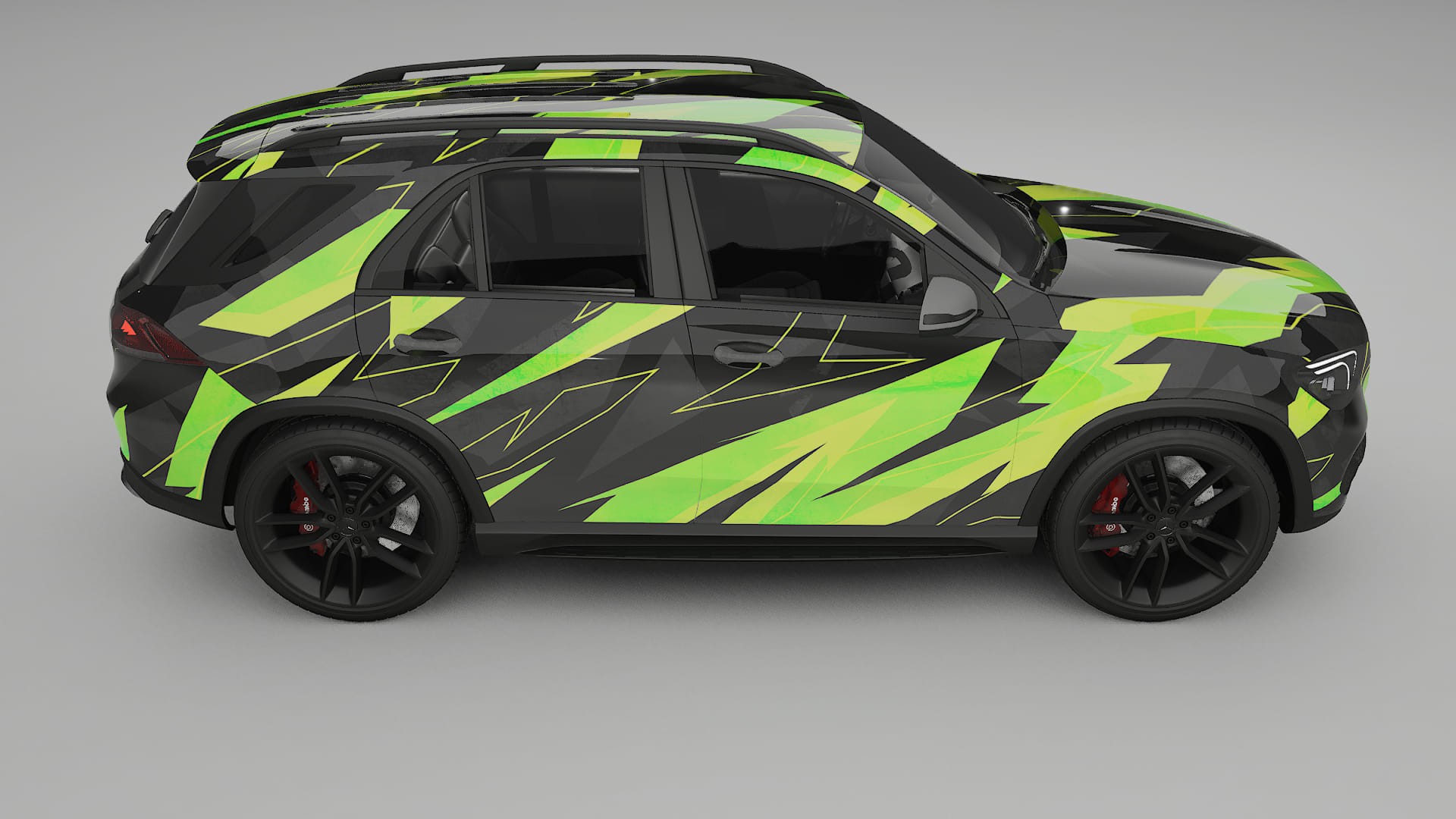 Mercedes GLE W167 NINJA TURTLES – Design-Wrap PPF-Kit aus bedruckbarer Polyurethanfolie