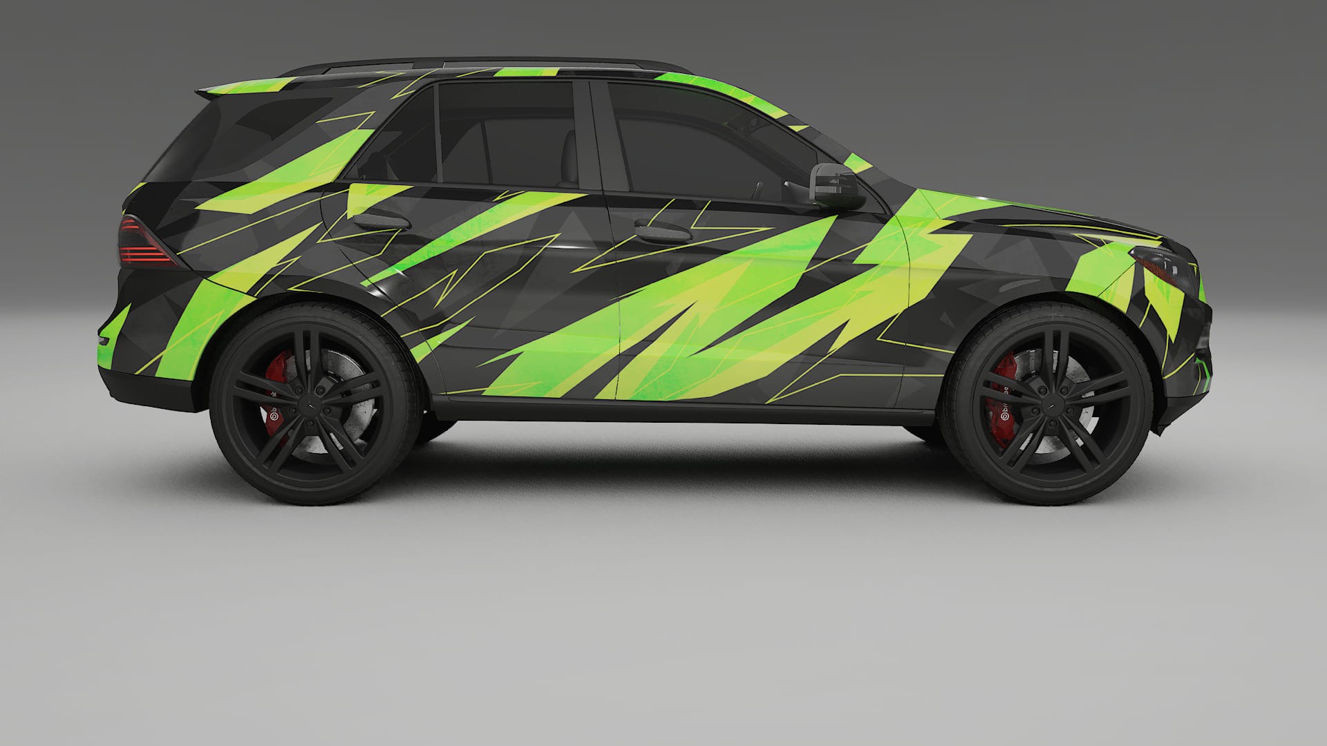 Mercedes M-class W166 NINJA TURTLES – Design-Wrap PPF-Kit aus bedruckbarer Polyurethanfolie