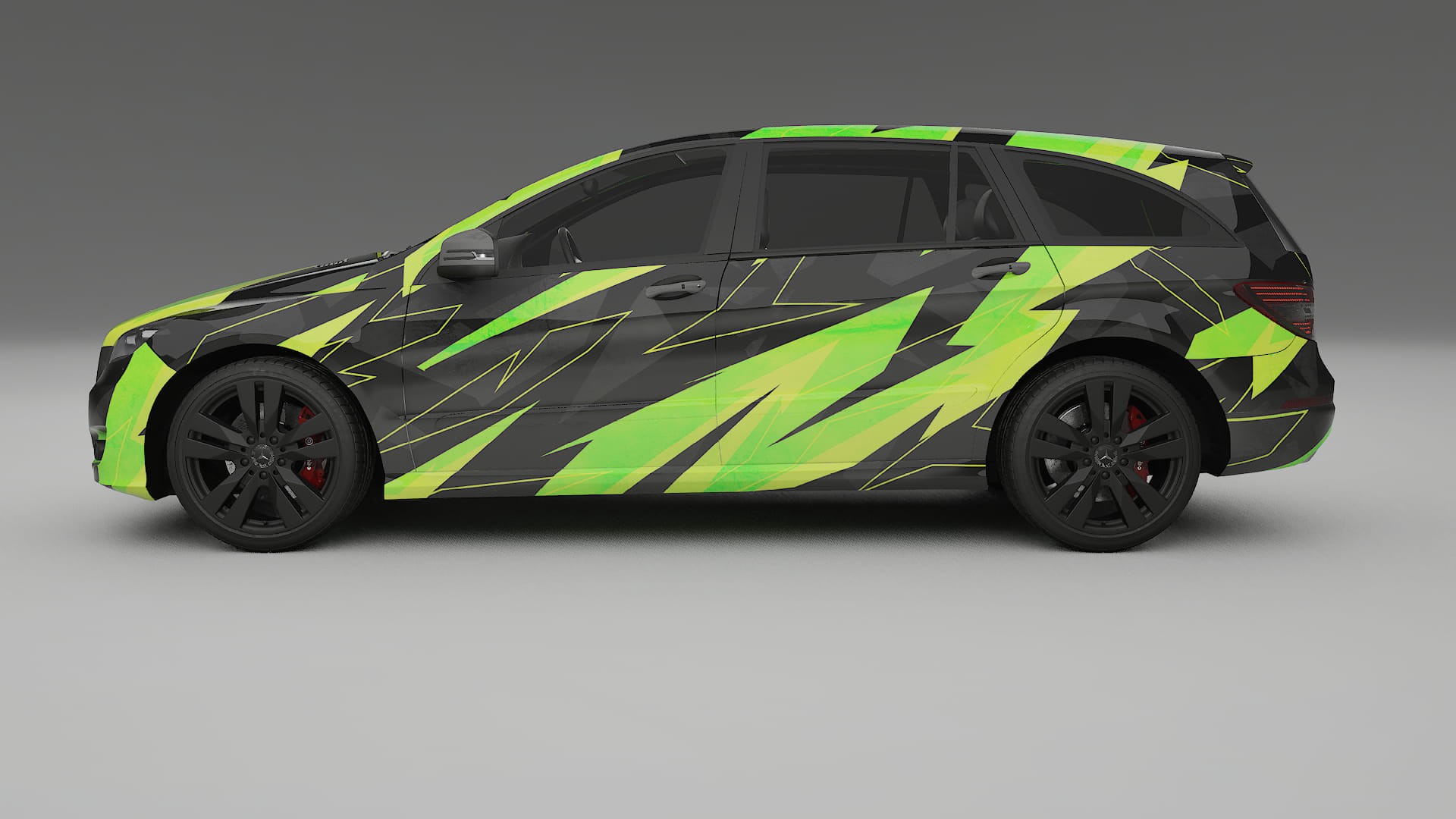 Mercedes R-class W251 facelift LCI NINJA TURTLES – Design-Wrap PPF-Kit aus bedruckbarer Polyurethanfolie