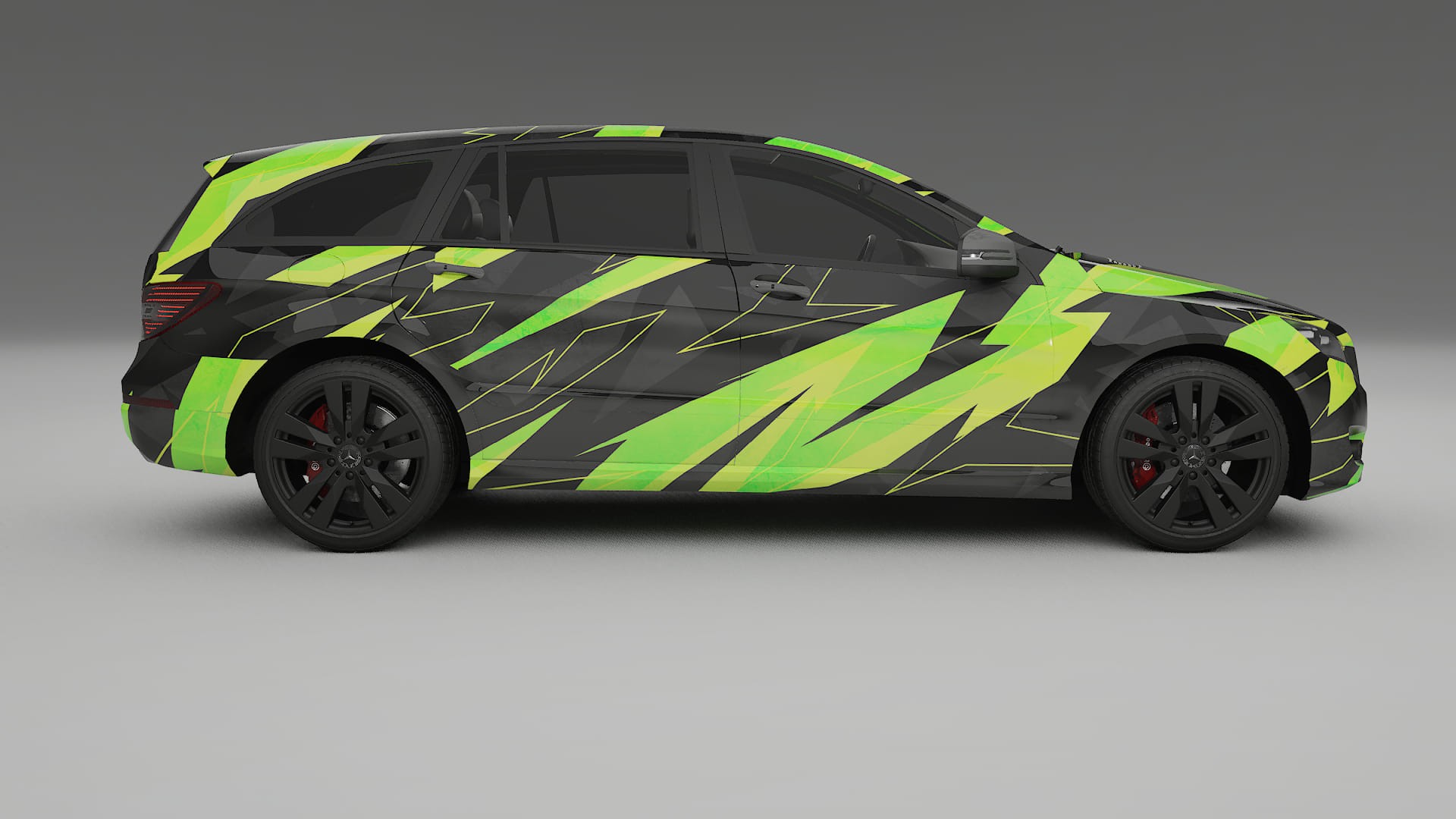 Mercedes R-class W251 facelift LCI NINJA TURTLES – Design-Wrap PPF-Kit aus bedruckbarer Polyurethanfolie