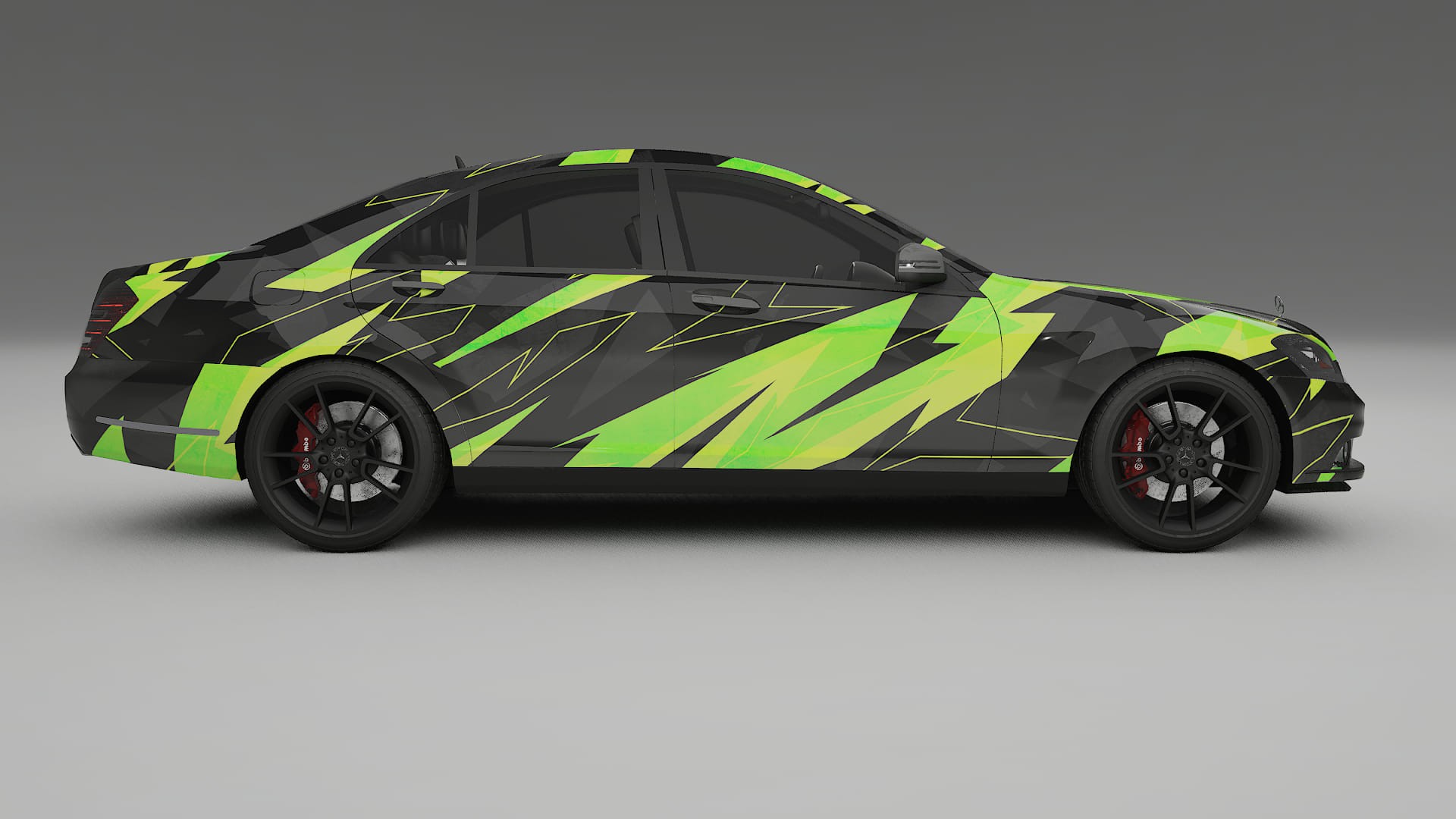Mercedes S-class W221 facelift LCI NINJA TURTLES – Design-Wrap PPF-Kit aus bedruckbarer Polyurethanfolie