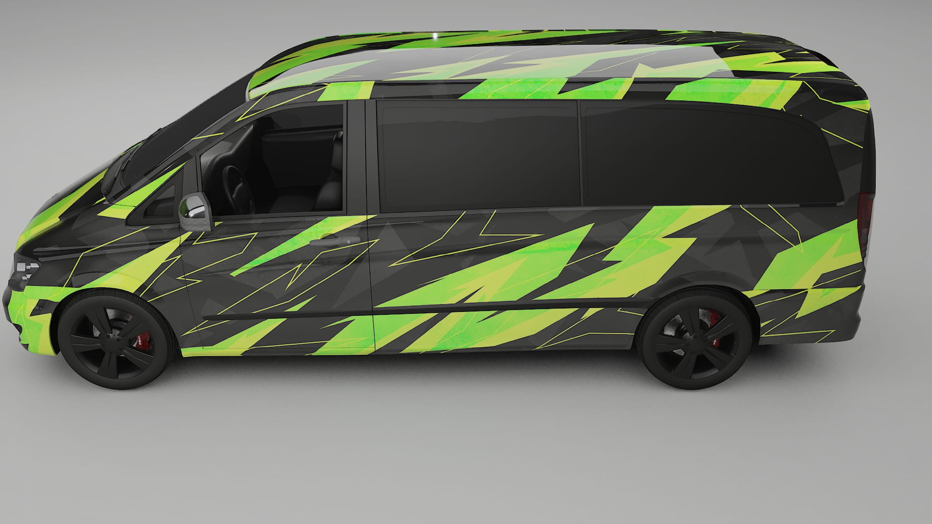 Mercedes Viano Extralong W439 Facelift LCI NINJA TURTLES – Design-Wrap PPF-Kit aus bedruckbarer Polyurethanfolie