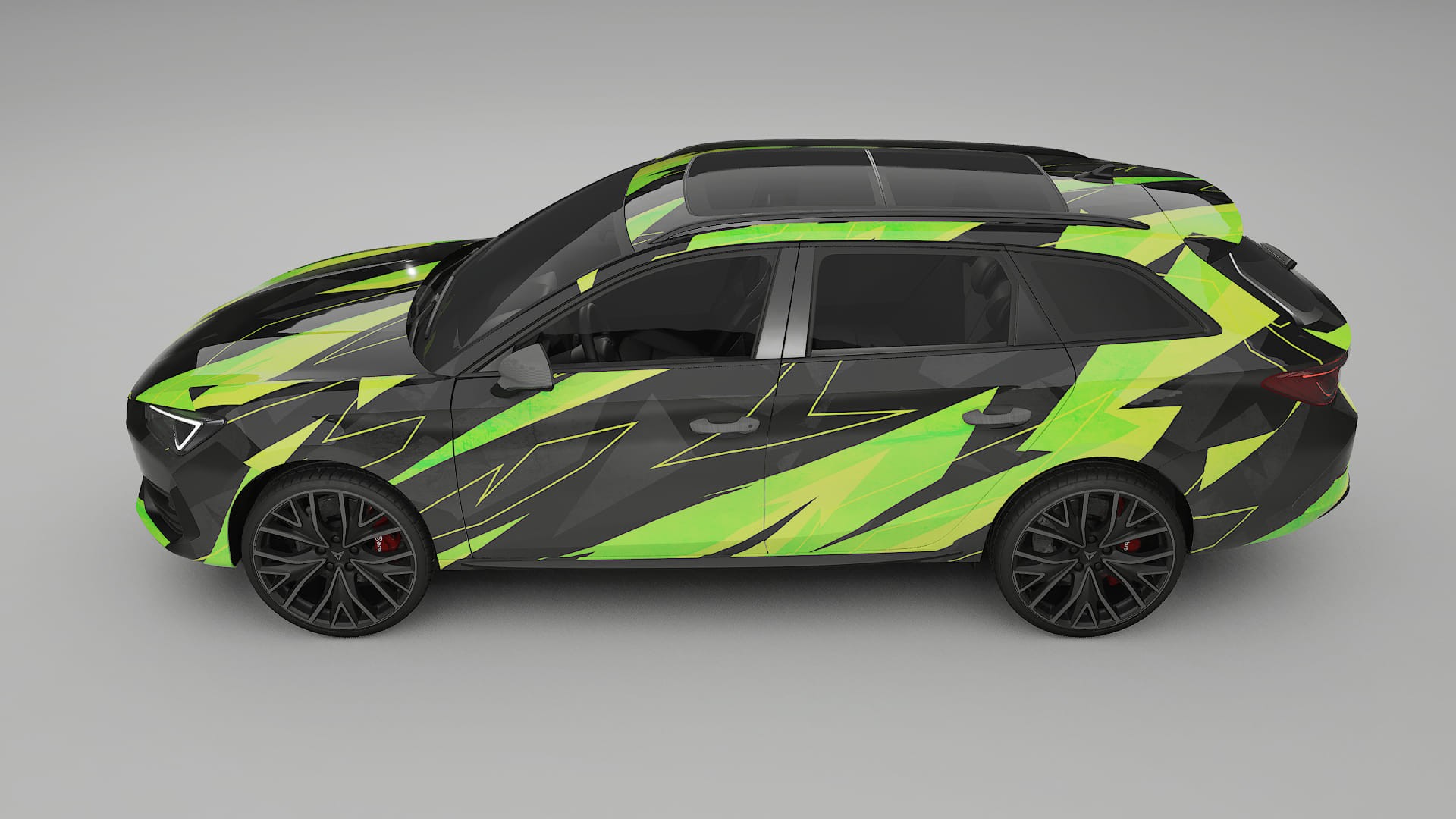 Seat Leon Cupra KL NINJA TURTLES – Design-Wrap PPF-Kit aus bedruckbarer Polyurethanfolie