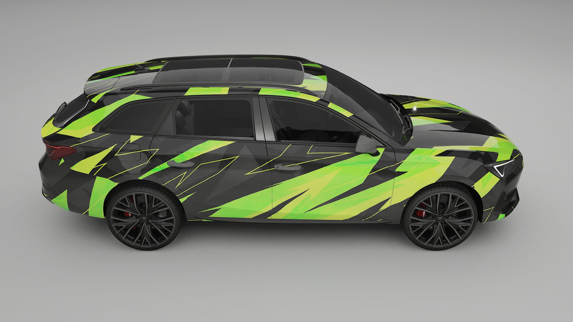Seat Leon Cupra KL NINJA TURTLES – Design-Wrap PPF-Kit aus bedruckbarer Polyurethanfolie