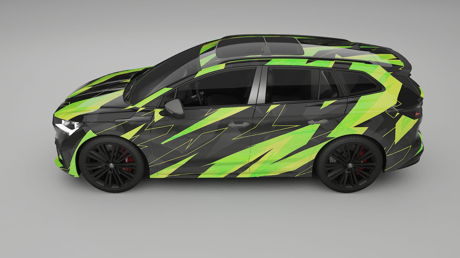 Škoda Enyaq MEB NINJA TURTLES – Design-Wrap PPF-Kit aus bedruckbarer Polyurethanfolie
